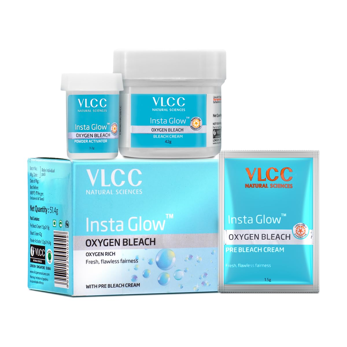 VLCC Insta Glow Oxygen Bleach, 51.4gm – view 2