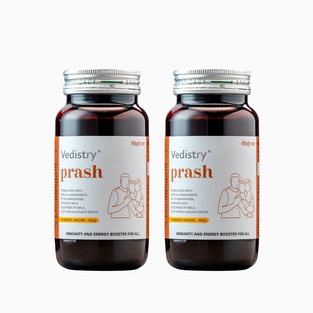 Vedistry Ayurvedic chyawanprash pack of two bottles with herbal blend