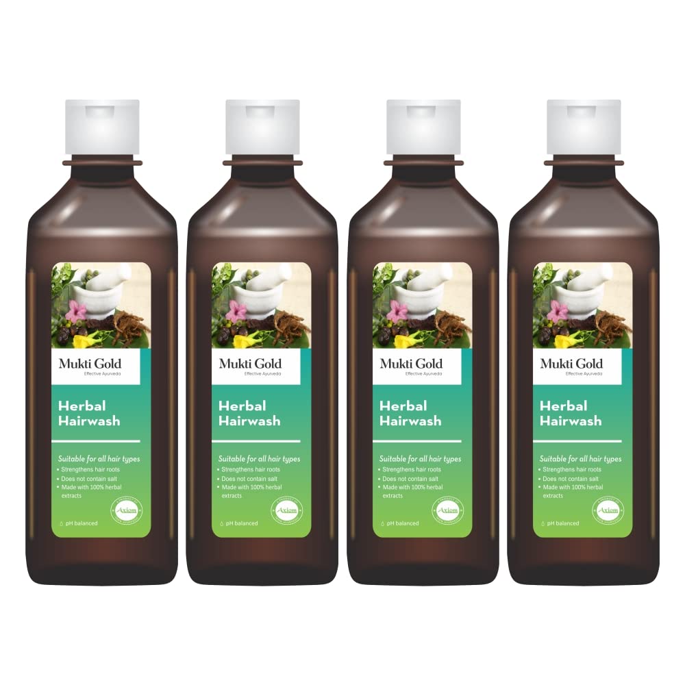 Axiom_Ayurveda Mukti Gold Hairwash Shampoo (200 ml) -Pack of 4