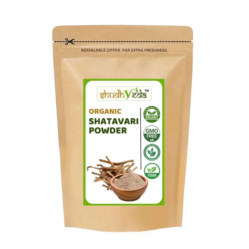 Front pack of ShudhVeda shatavari root powder 500 grams