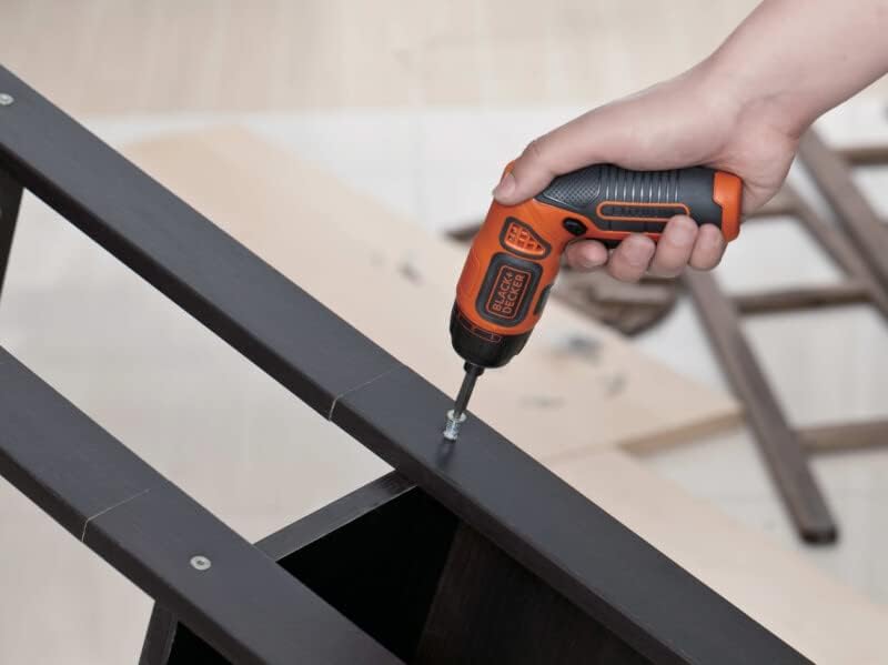 BLACK+DECKER BDCS36F 3.6V Li-Ion Cordless Screw Driver Kit with LED Guiding Light (10-Bits), Orange (BDCS36F-IN) – view 7