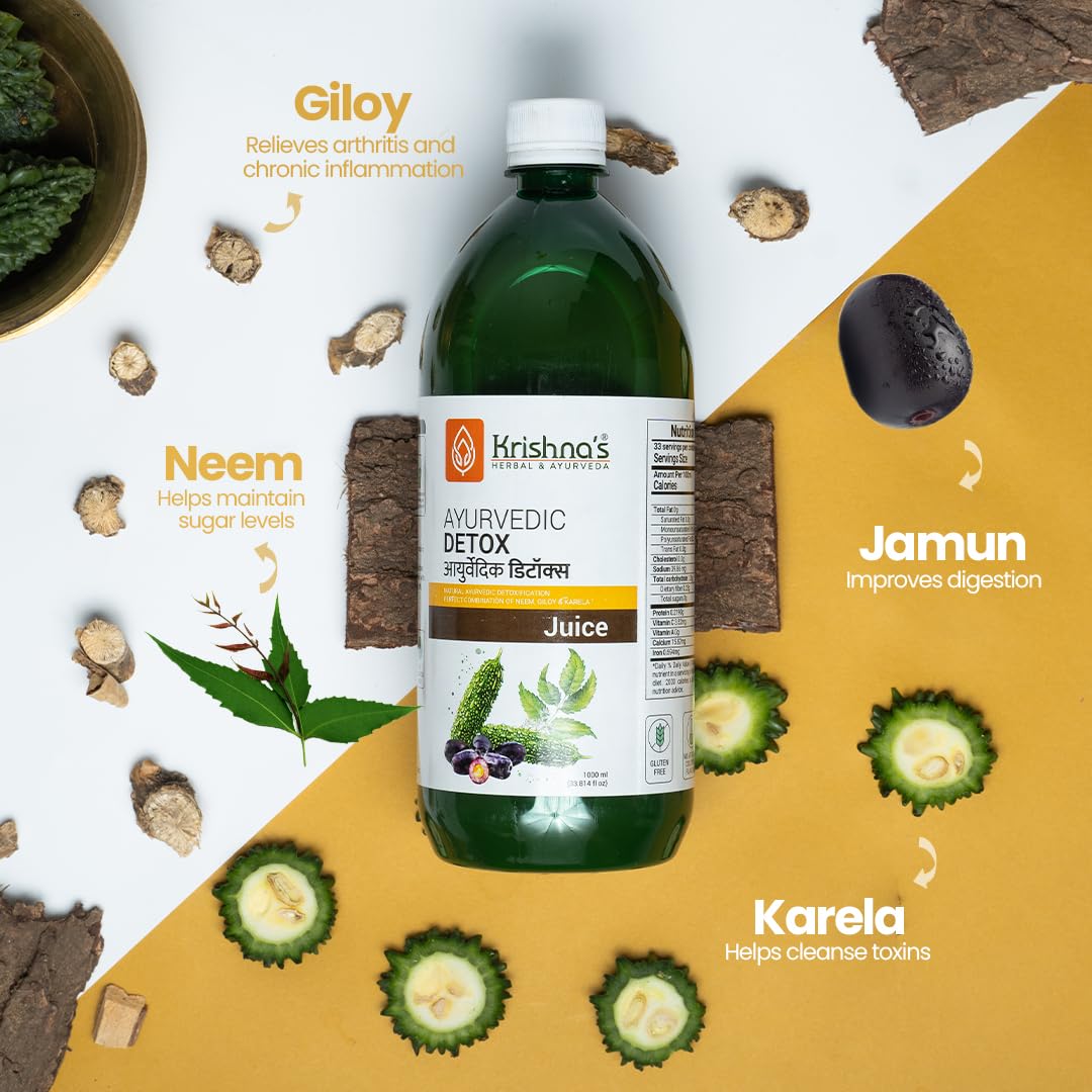 KRISHNA'S HERBAL & AYURVEDA Ayurvedic Detox Juice 1000 ml – view 4