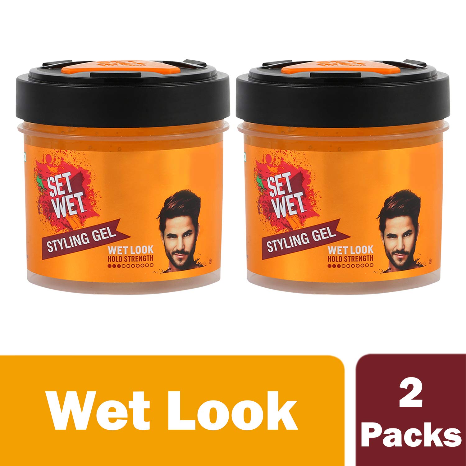 Set Wet Daily Hair Styling Gel for Men Wet Look, Alcohol Free, Pro Vitamin B5, Light Hold & Shine, Jar 250ml (pack of 2) – view 2