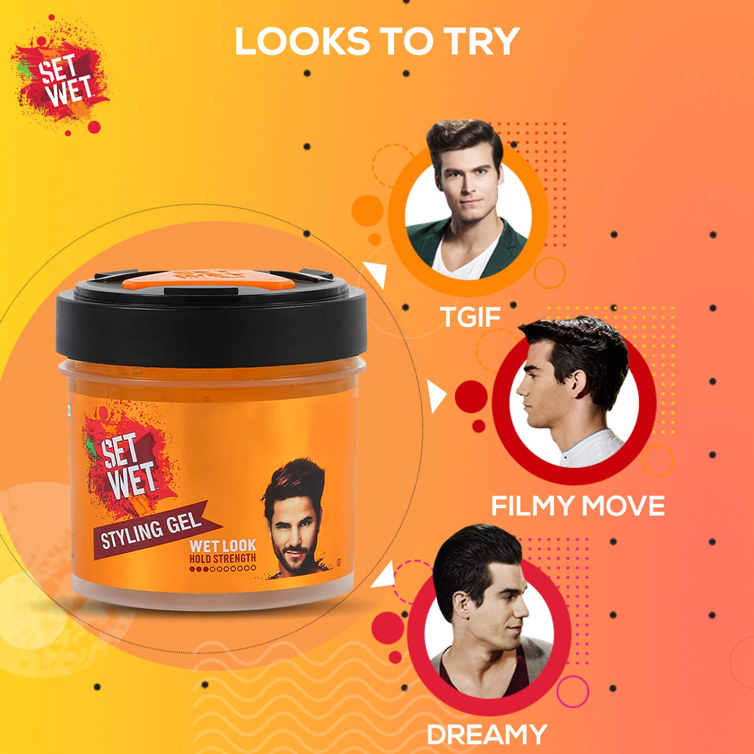 Set Wet Daily Hair Styling Gel for Men Wet Look, Alcohol Free, Pro Vitamin B5, Light Hold & Shine, Jar 250ml (pack of 2) – view 6