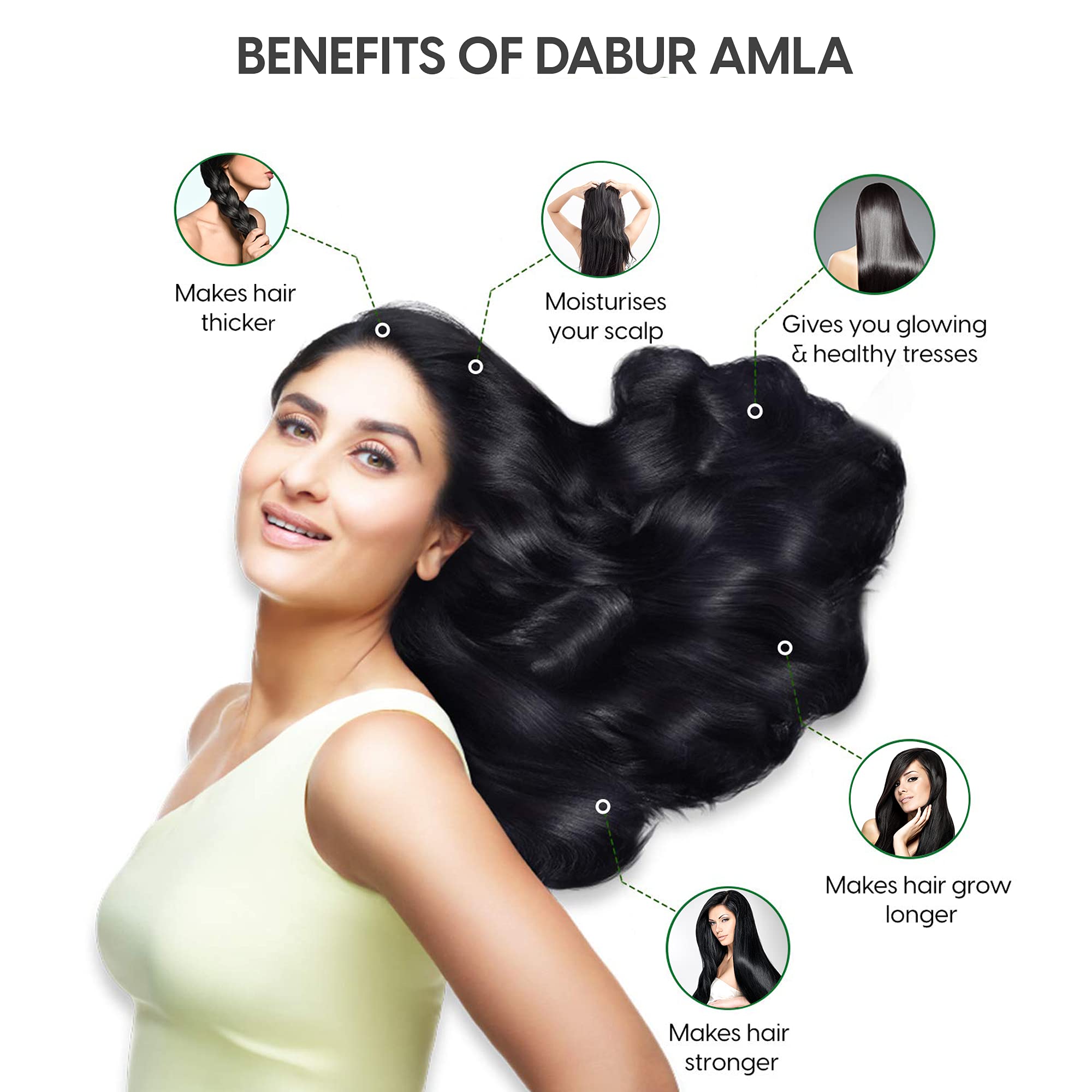 Dabur Amla Hair oil for Stronger, Longer and Thicker Hair -450ml – view 5