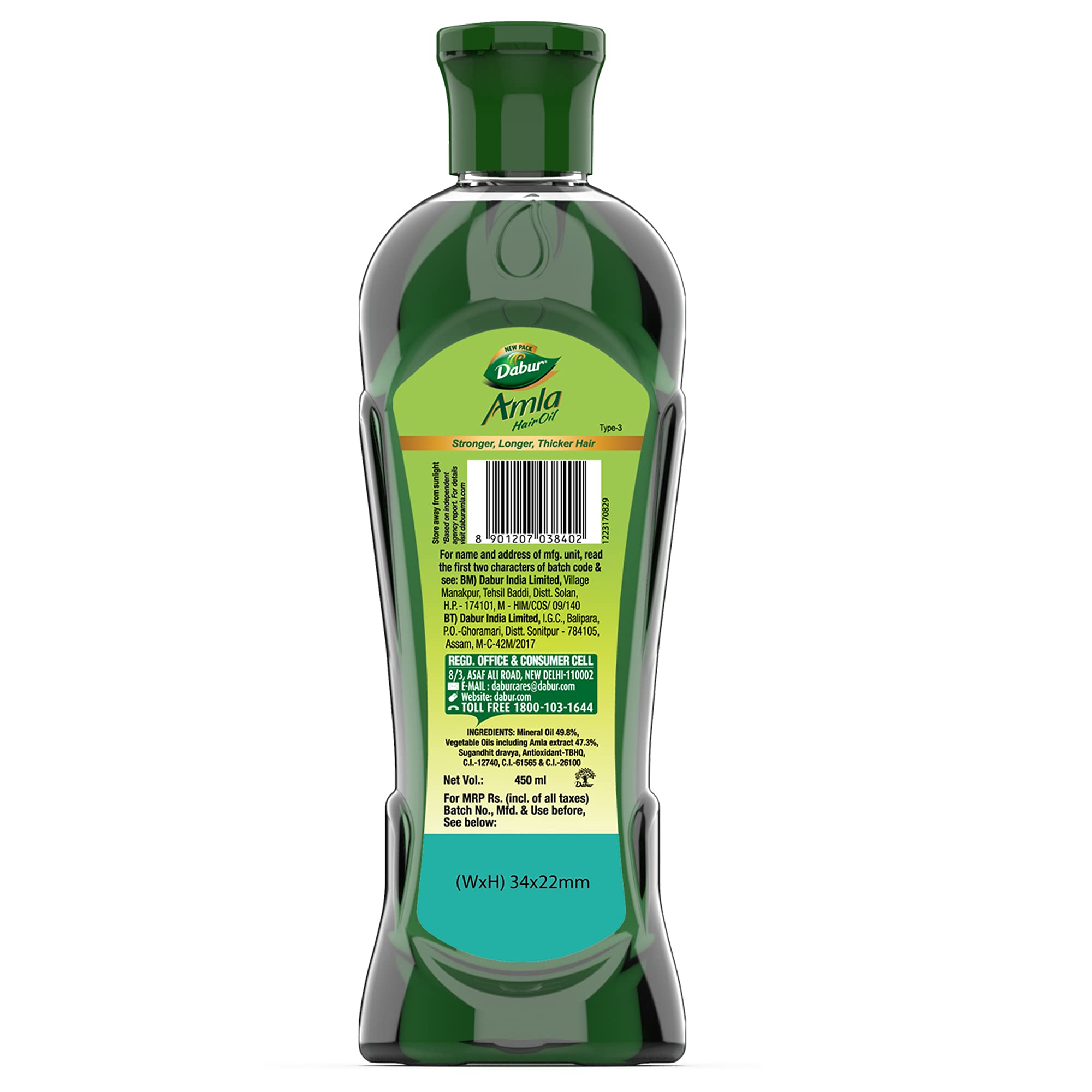 Dabur Amla Hair oil for Stronger, Longer and Thicker Hair -450ml – view 6