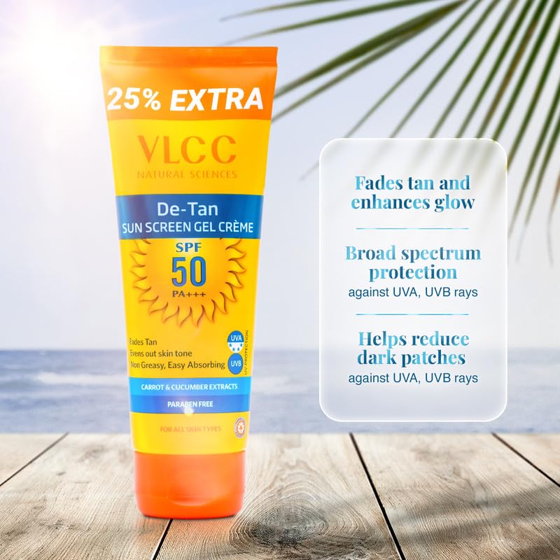 VLCC De-Tan SPF 50 PA+++ Sunscreen Gel Crème - 100g – view 3