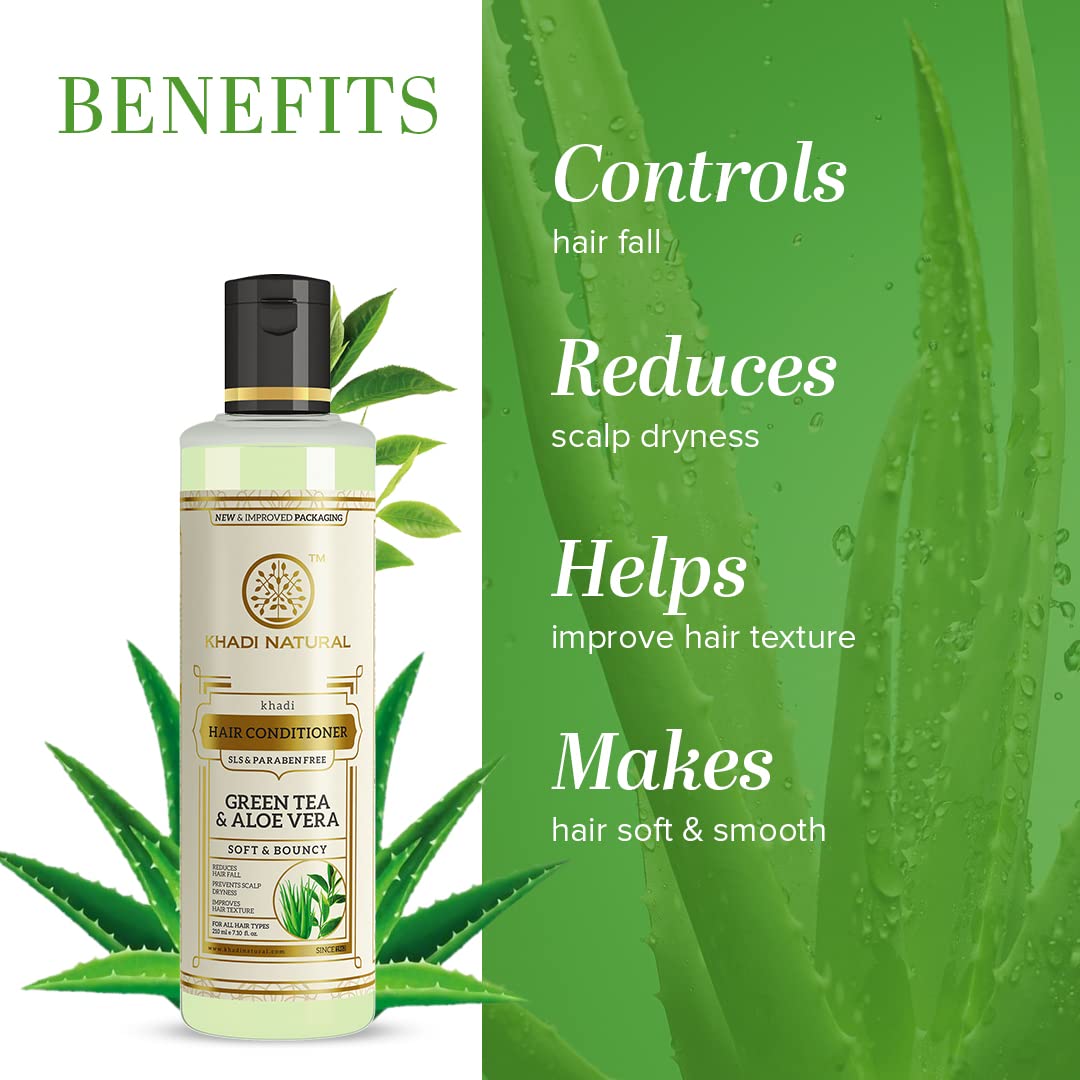 Khadi Natural Green Tea & Aloe Vera Hair Conditioner – view 2
