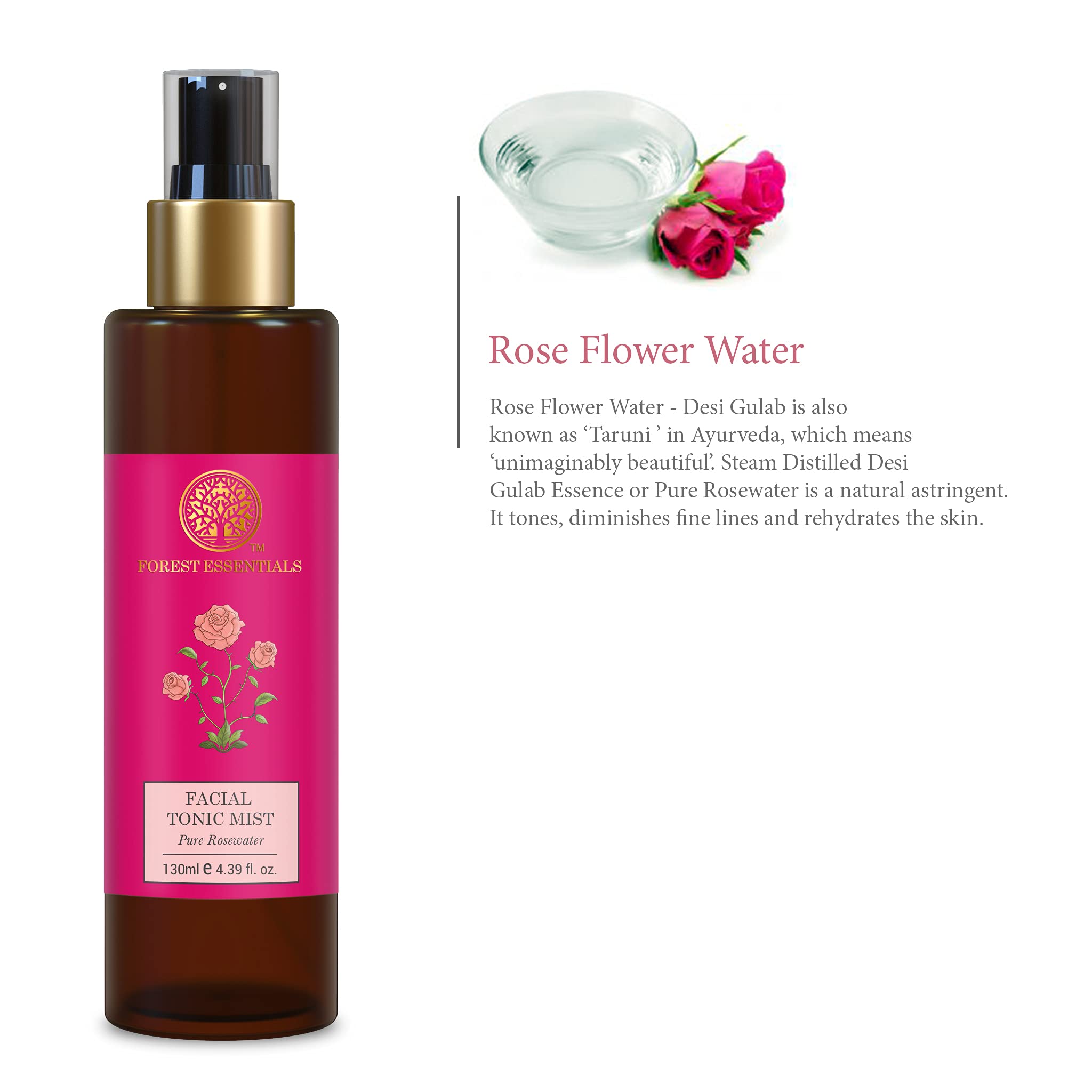 Forest Essentials Facial Tonic Mist with Pure Rosewater – view 4