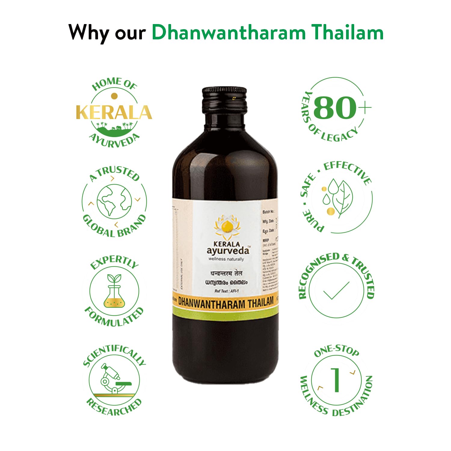 Kerala Ayurveda Dhanwantharam Thailam 450 Ml – view 5