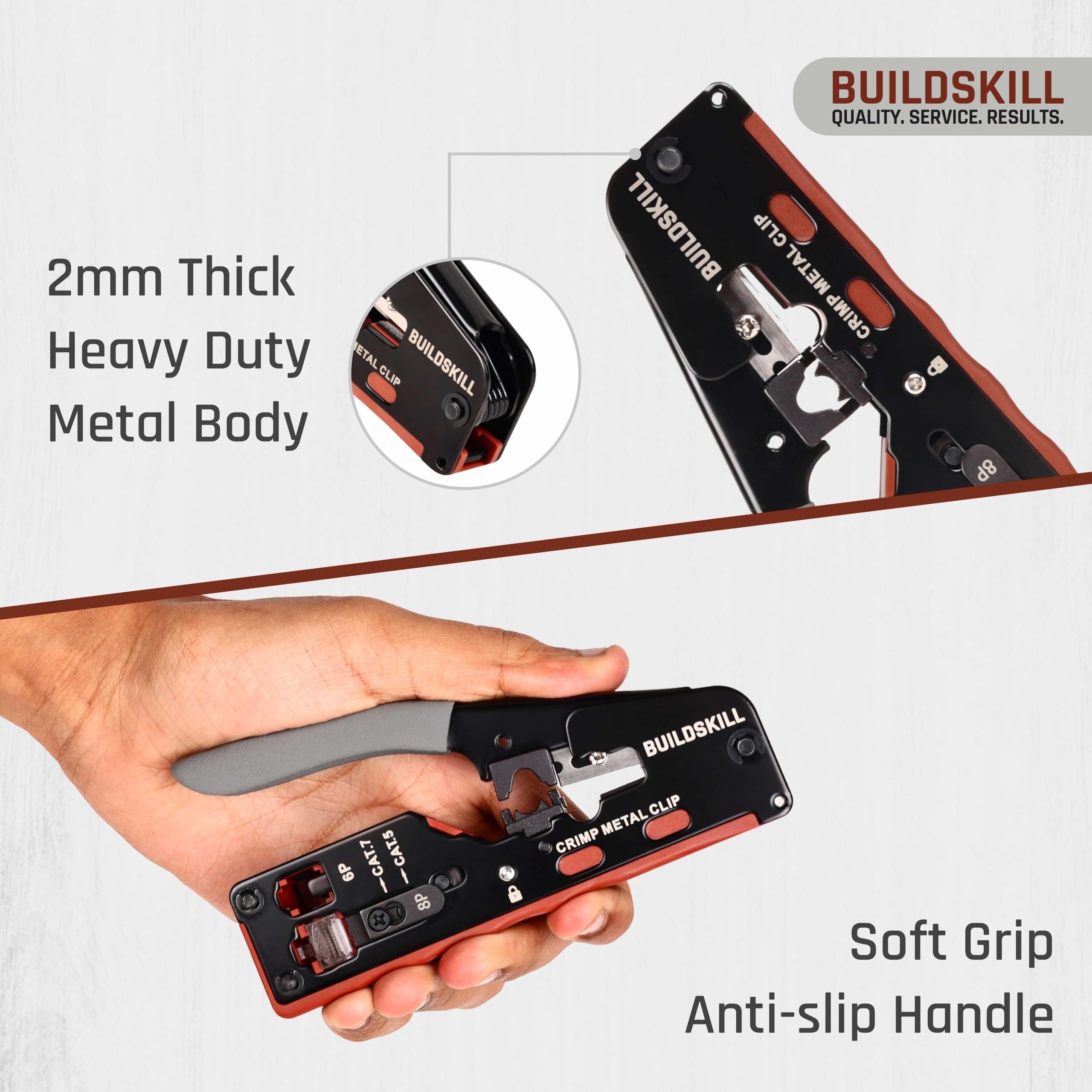 BUILDSKILL 3-in-1 network crimping tool, wire stripper and cutter – view 4