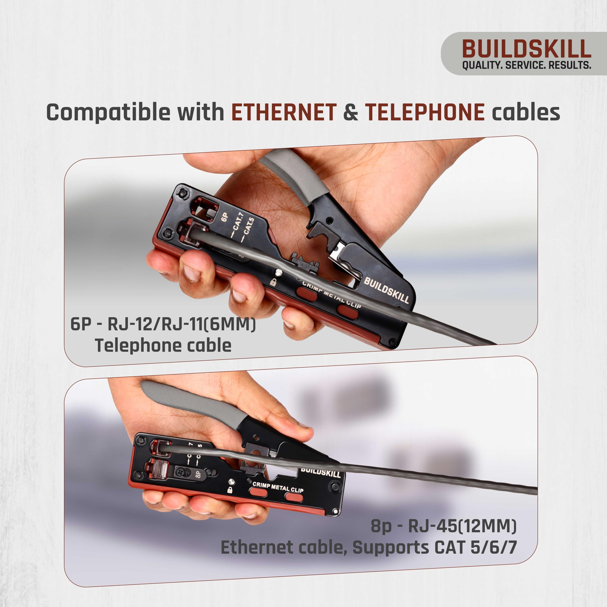 BUILDSKILL 3-in-1 network crimping tool, wire stripper and cutter – view 5