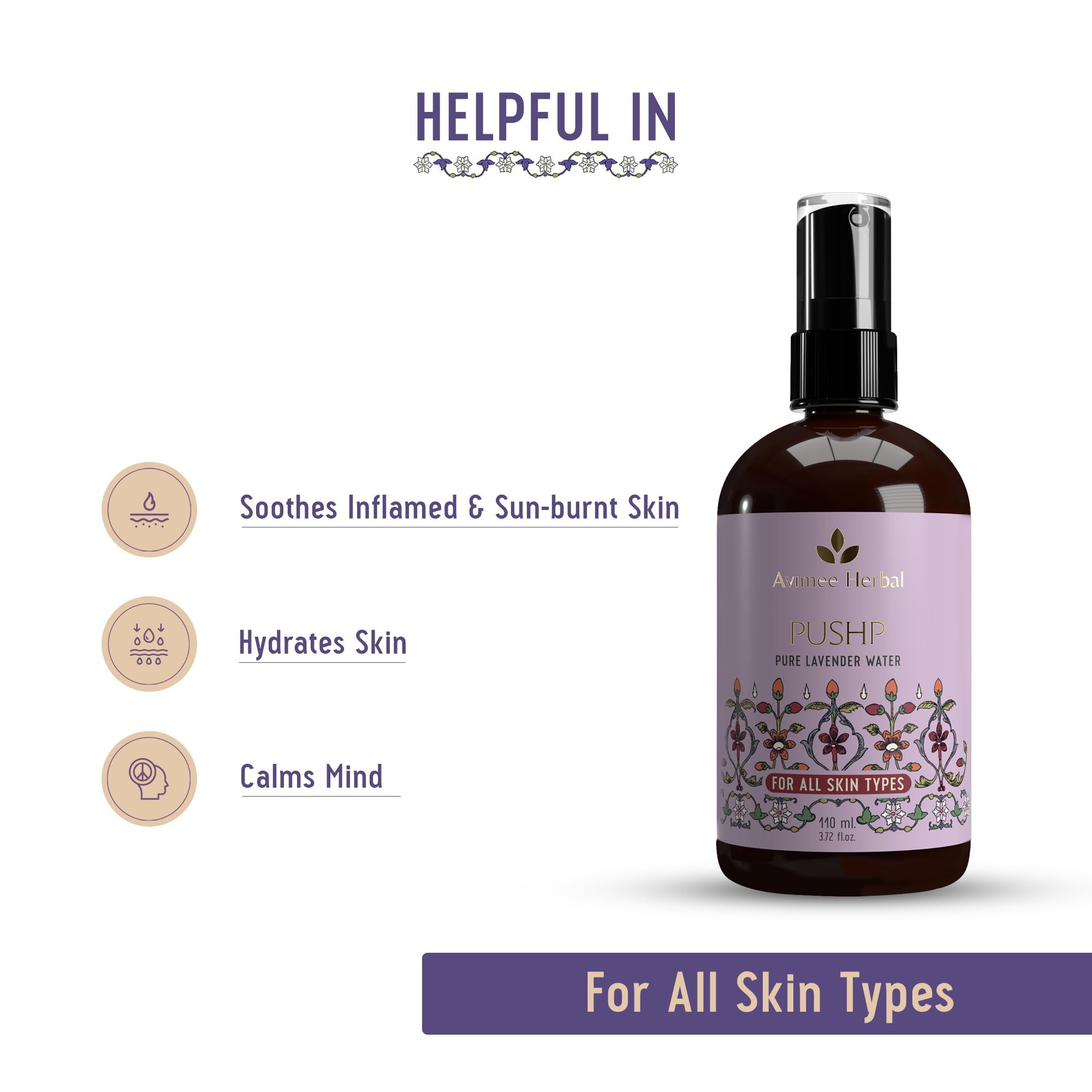 AVIMEE HERBAL Pushp Pure Lavender Water – view 3