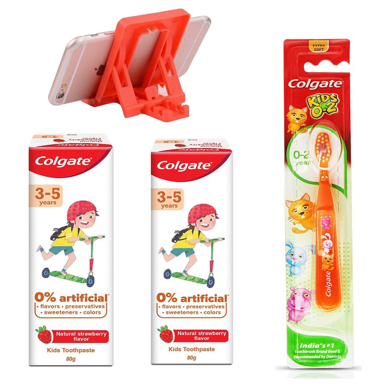 Colgate kids 0-2 toothbrush with 3-5 toothpaste combo