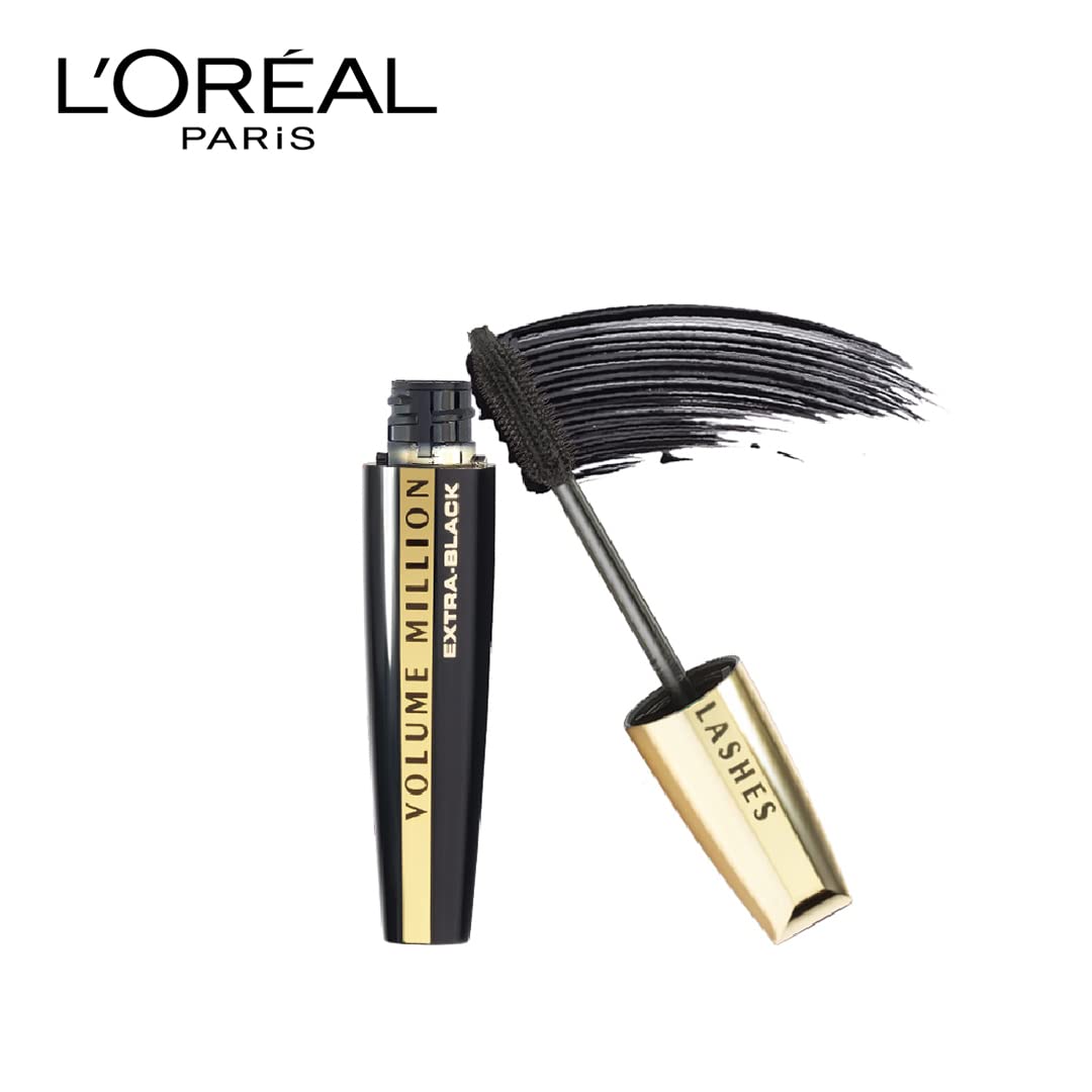 L'Oréal Paris Mascara, Fanned Out Lash Effect, Washable, Clump-free and Smudge-free, Volume Million Lashes, Extra Black, 10.7ml – view 2