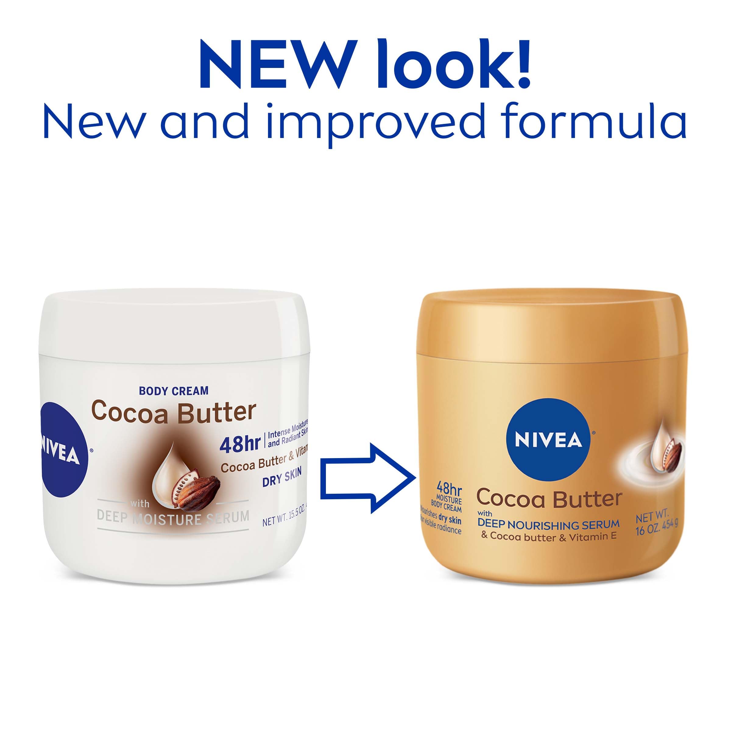NIVEA Cocoa Butter Body Cream with Deep Nourishing Serum, 15.5 Ounce – view 2