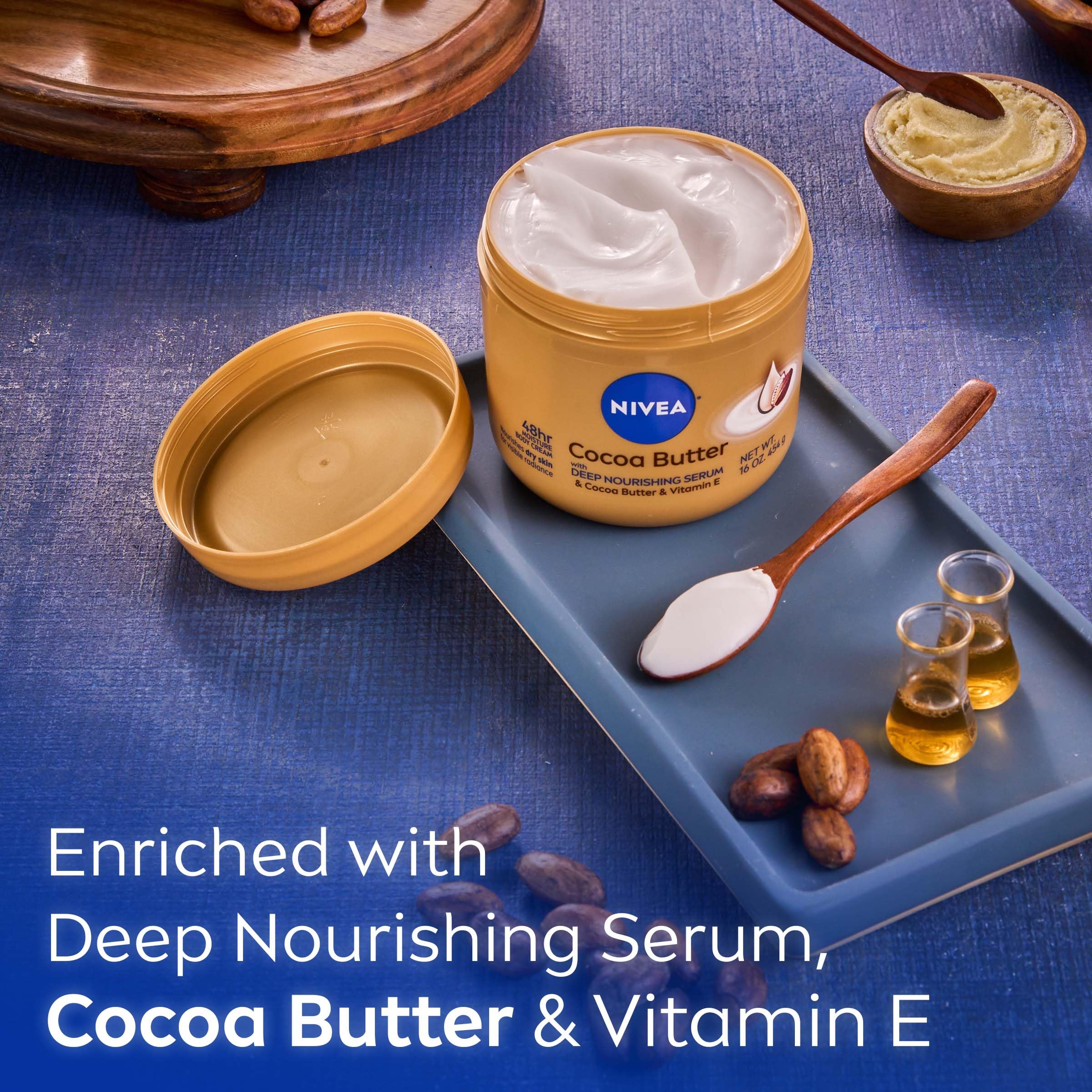 NIVEA Cocoa Butter Body Cream with Deep Nourishing Serum, 15.5 Ounce – view 4