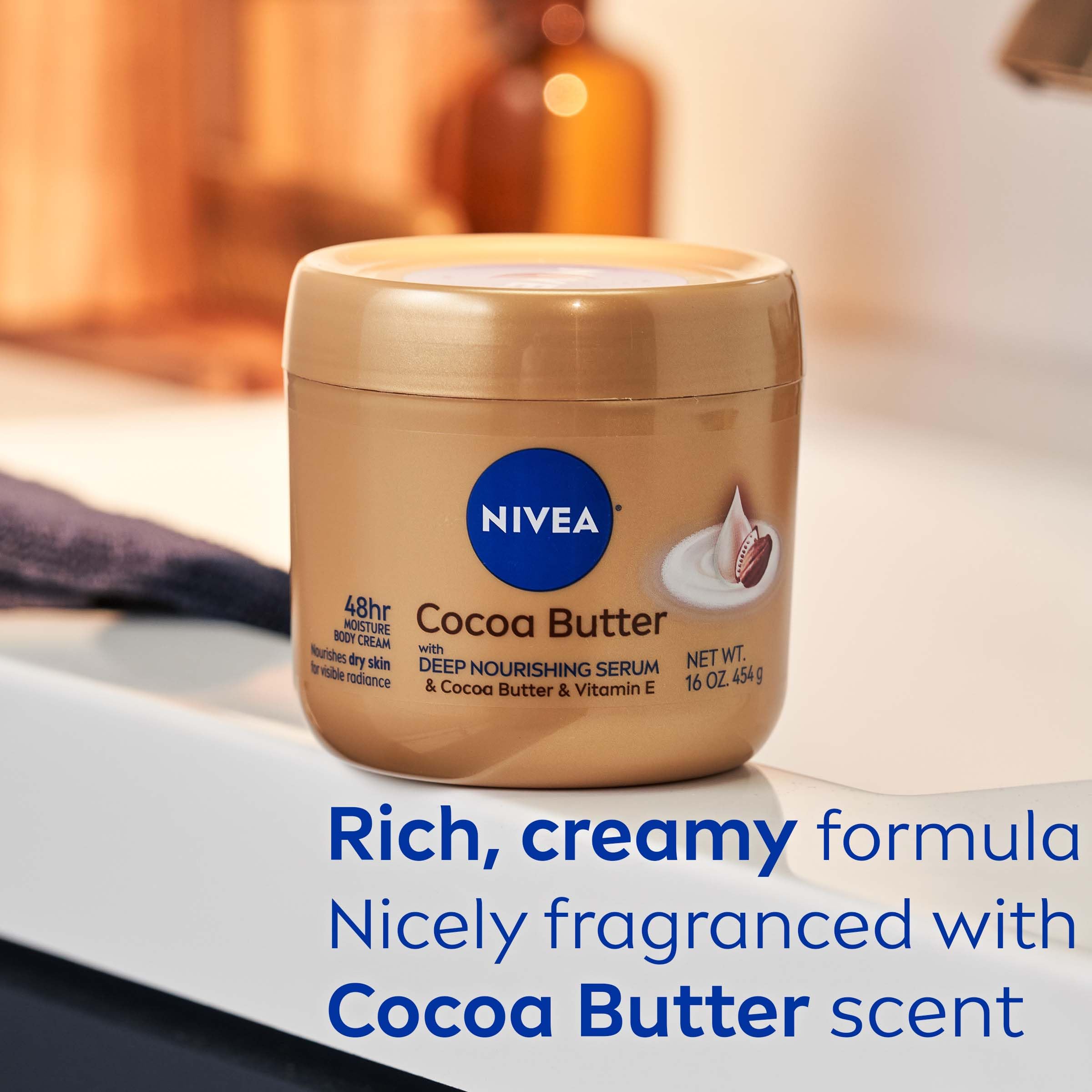 NIVEA Cocoa Butter Body Cream with Deep Nourishing Serum, 15.5 Ounce – view 7