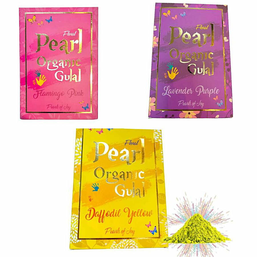 CS Holi Pearl Organic Gulal - Purple, Pink & Yellow 300 g – view 5