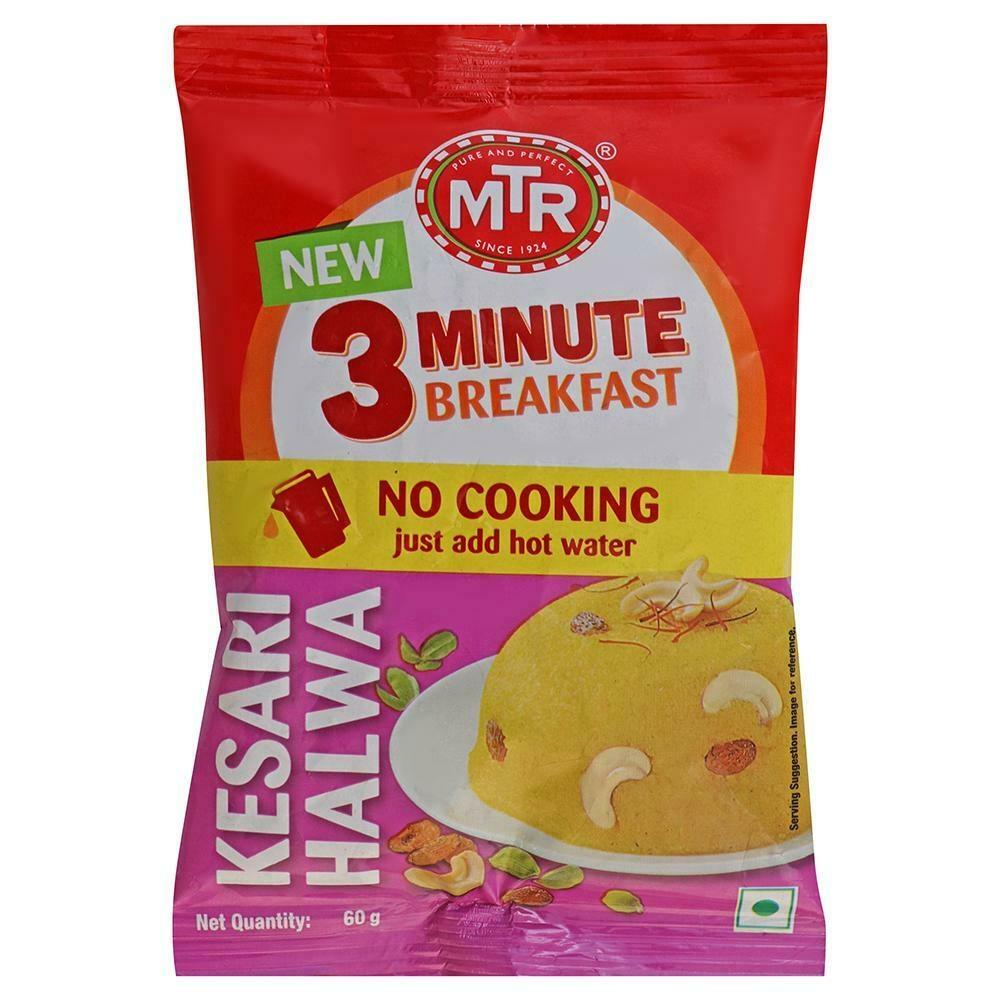MTR Kesari Halwa 60 g breakfast mix pouch front