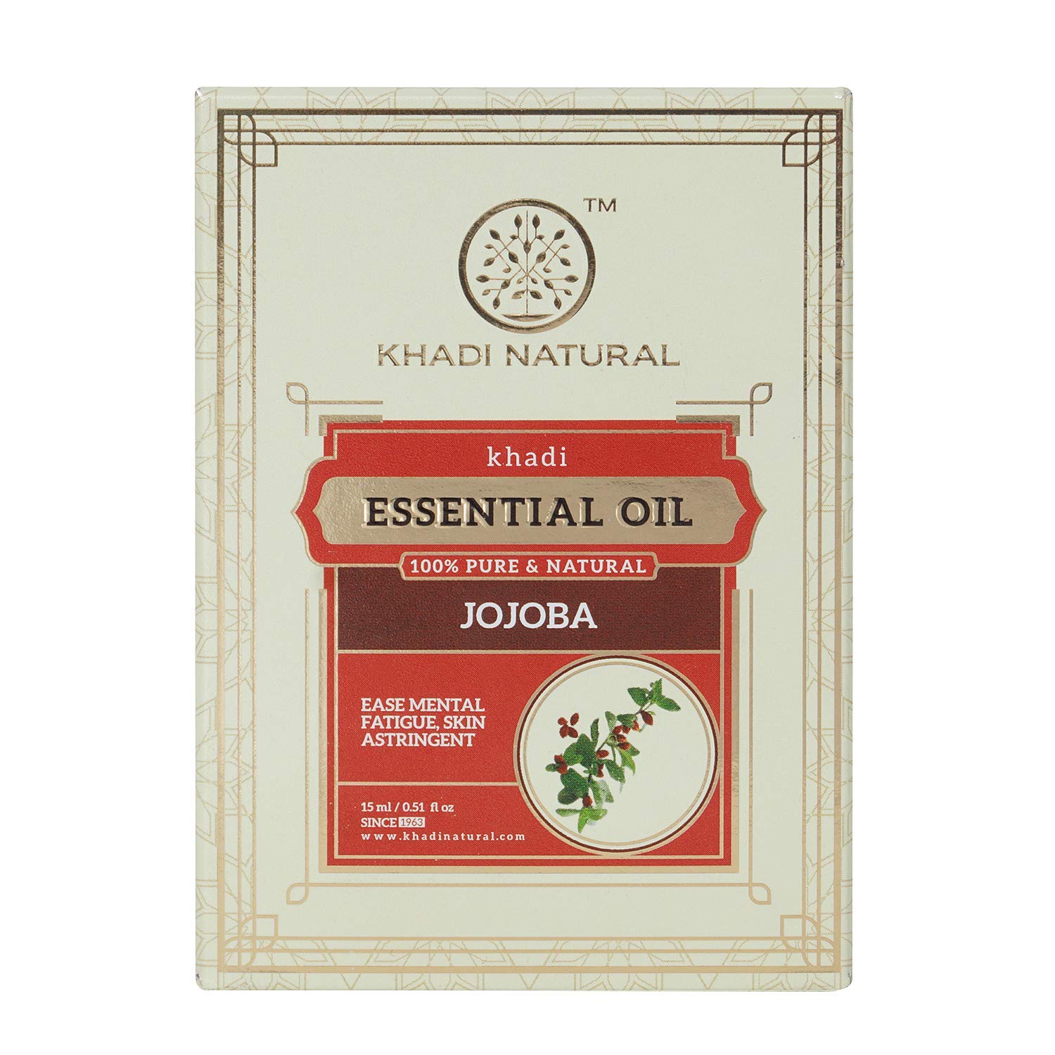 Khadi Natural jojoba essential oil bottle for hair and beard care