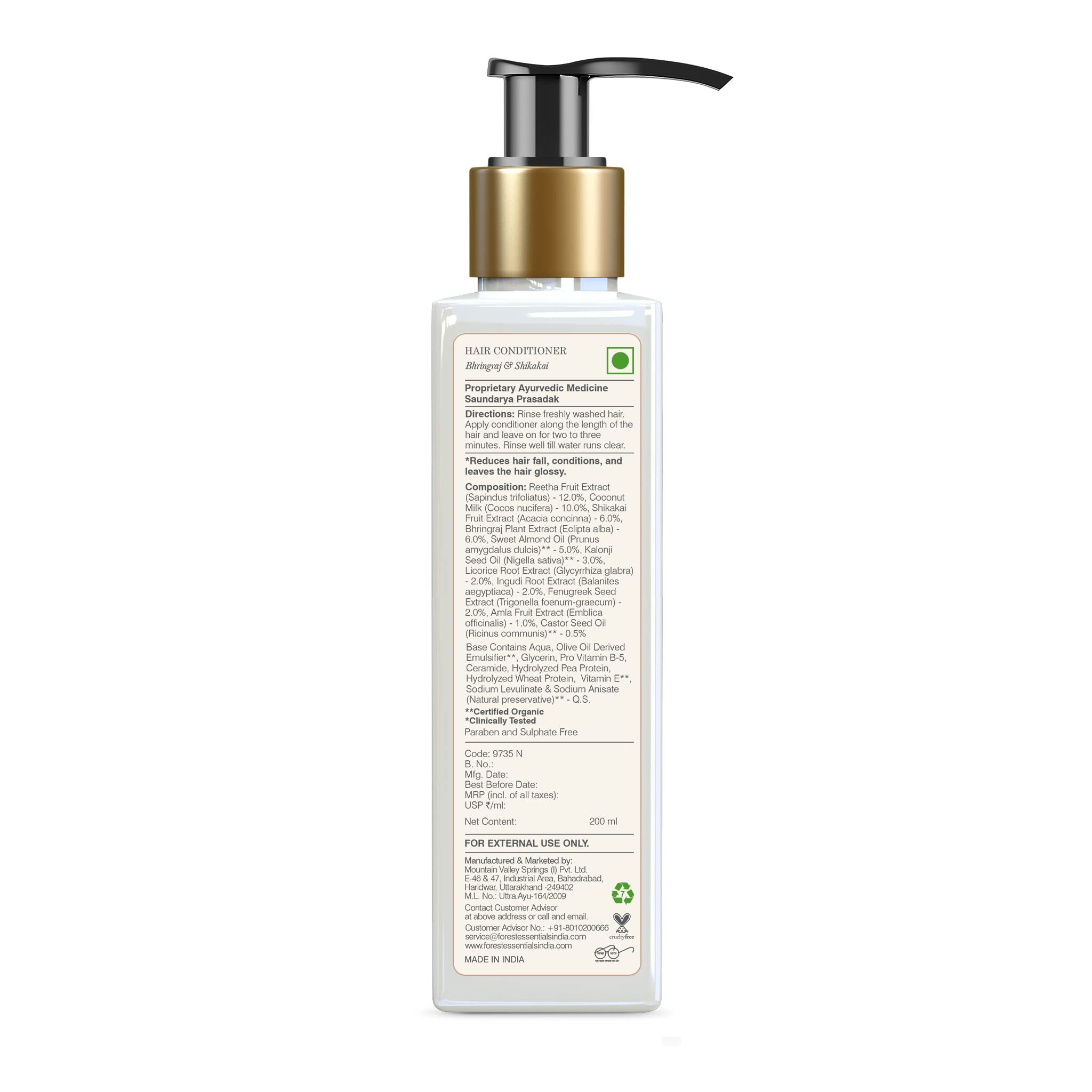Forest Essentials Hair Conditioner Bhringraj & Shikakai – view 5