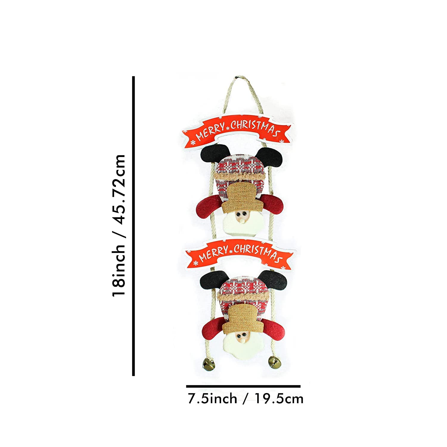 TIED RIBBONS Christmas Decorations Items for Home Office Wall Main Door Tree Hanging Santa Clause Decorative Ornament Props Xmas Decor - Christmas Tree Decoration Items – view 4