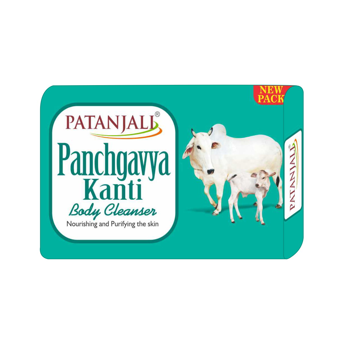 Patanjali Kanti Panchgavya Body Cleanser pack showing five soap bars