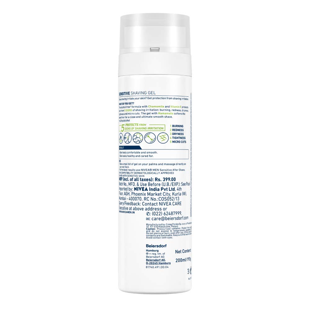 NIVEA MEN Shaving, Sensitive Shaving Gel, 200ml – view 6