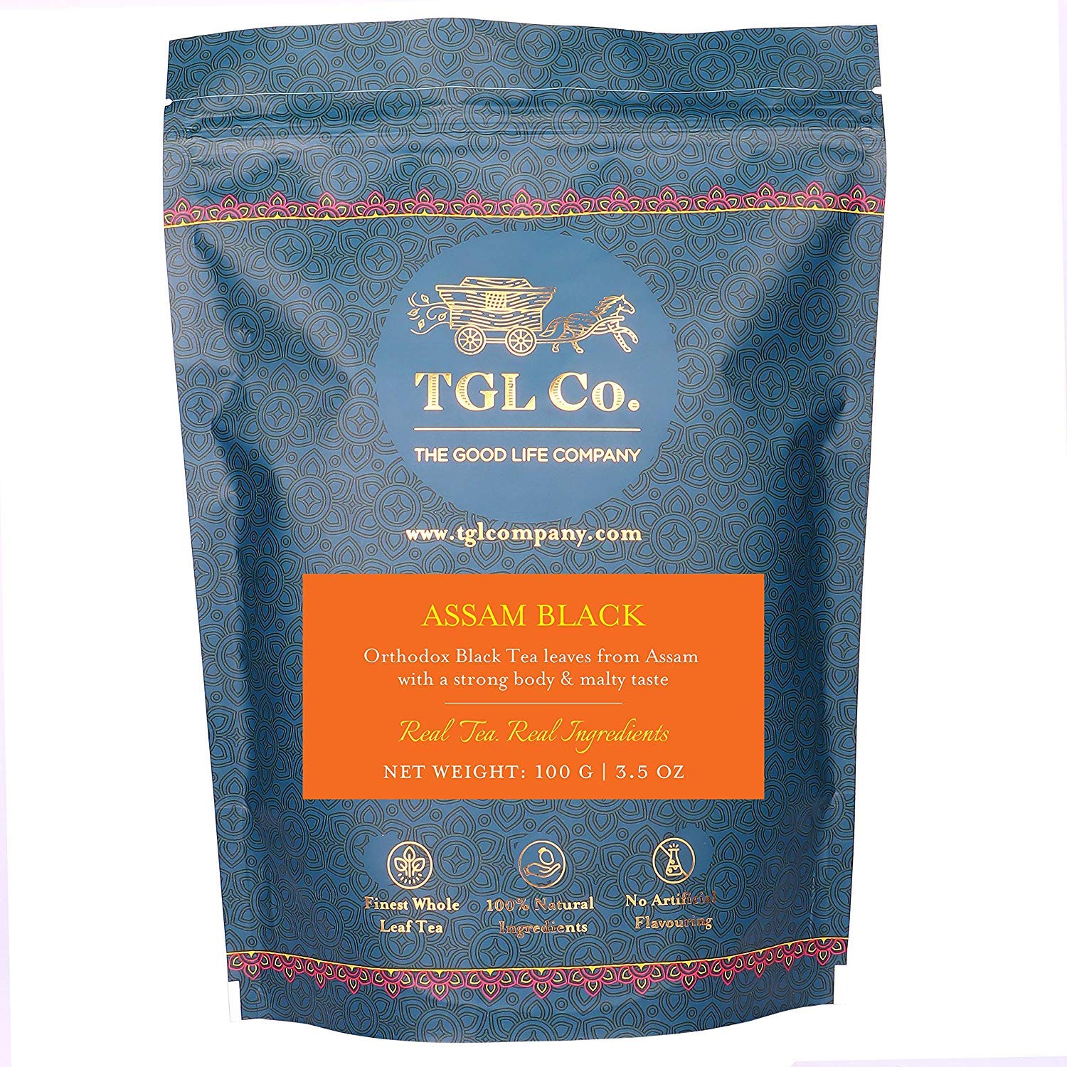 TGL Co Assam black tea loose leaf pouch pack