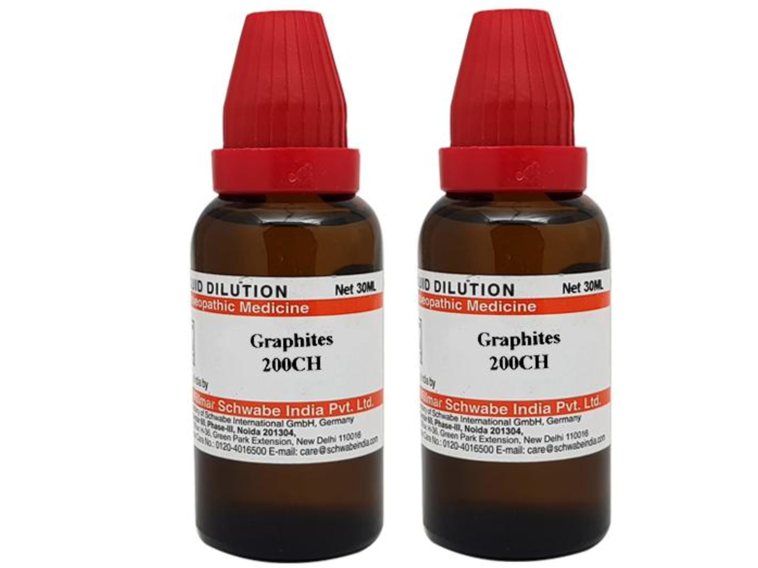 Graphites 200 CH liquid bottle pack with four 30 ml bottles
