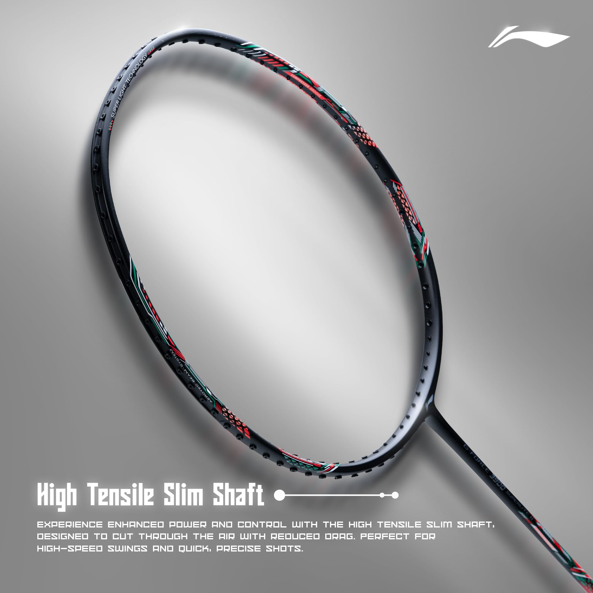 Li-Ning Li-Ning G-Force 3800 II Superlite Strung Badminton Racket with Full Cover – view 3
