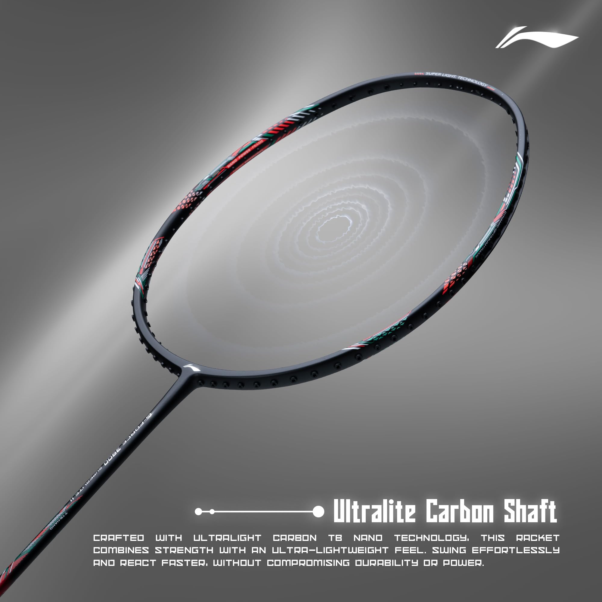 Li-Ning Li-Ning G-Force 3800 II Superlite Strung Badminton Racket with Full Cover – view 5