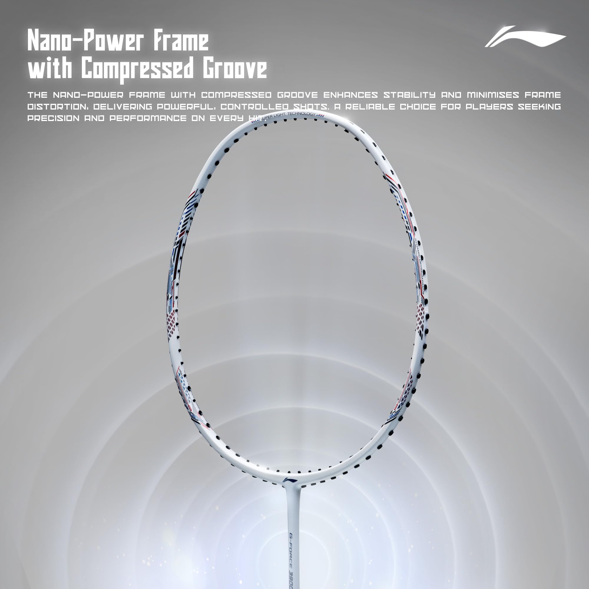 Li-Ning Li-Ning G-Force 3800 II Superlite Unstrung Badminton Racket with Full Cover – view 4
