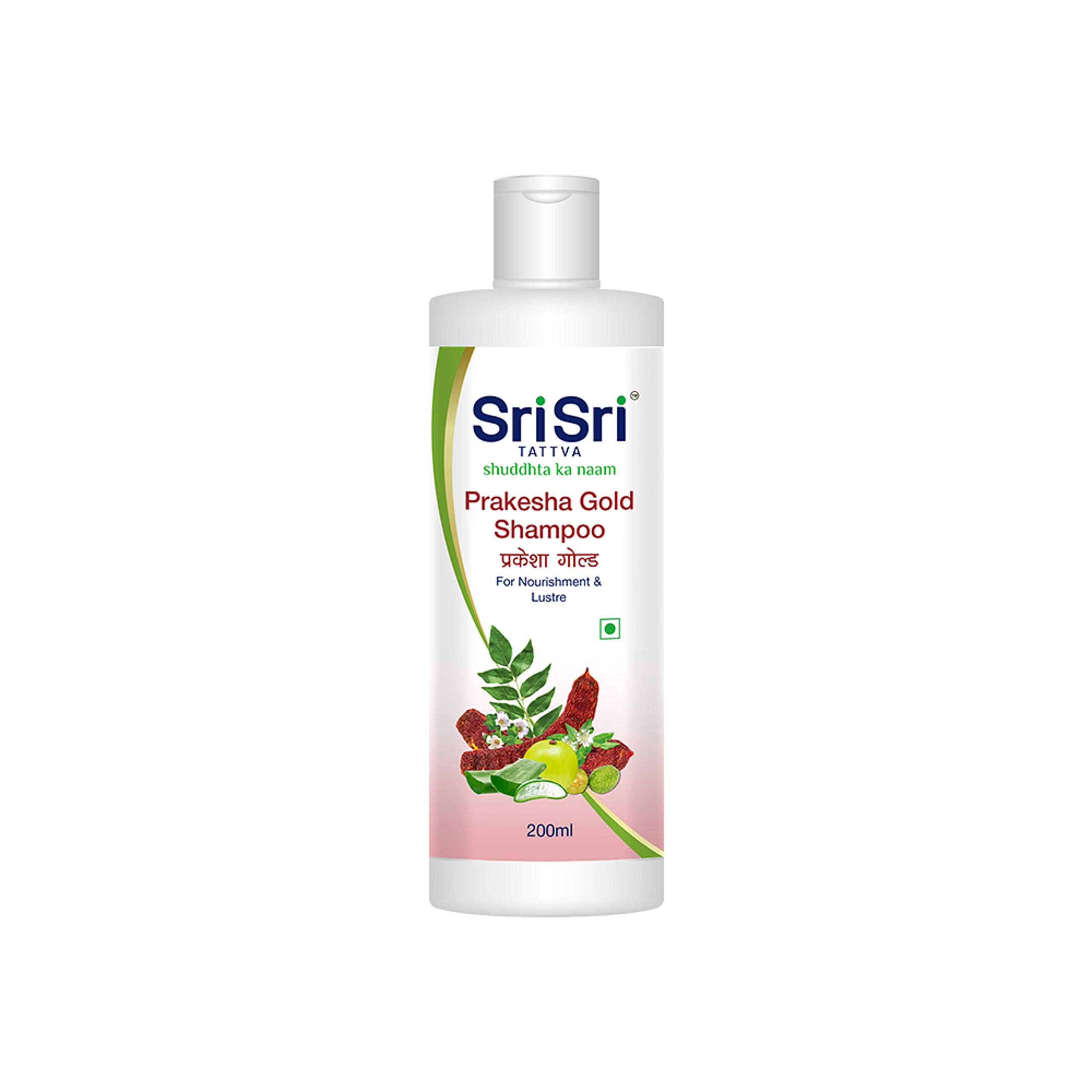 Sri Sri TATTVA shuddhta ka naam Prakesha Gold Shampoo For Nourishment & Lustre, 200 ml (Pack of 4) – view 2