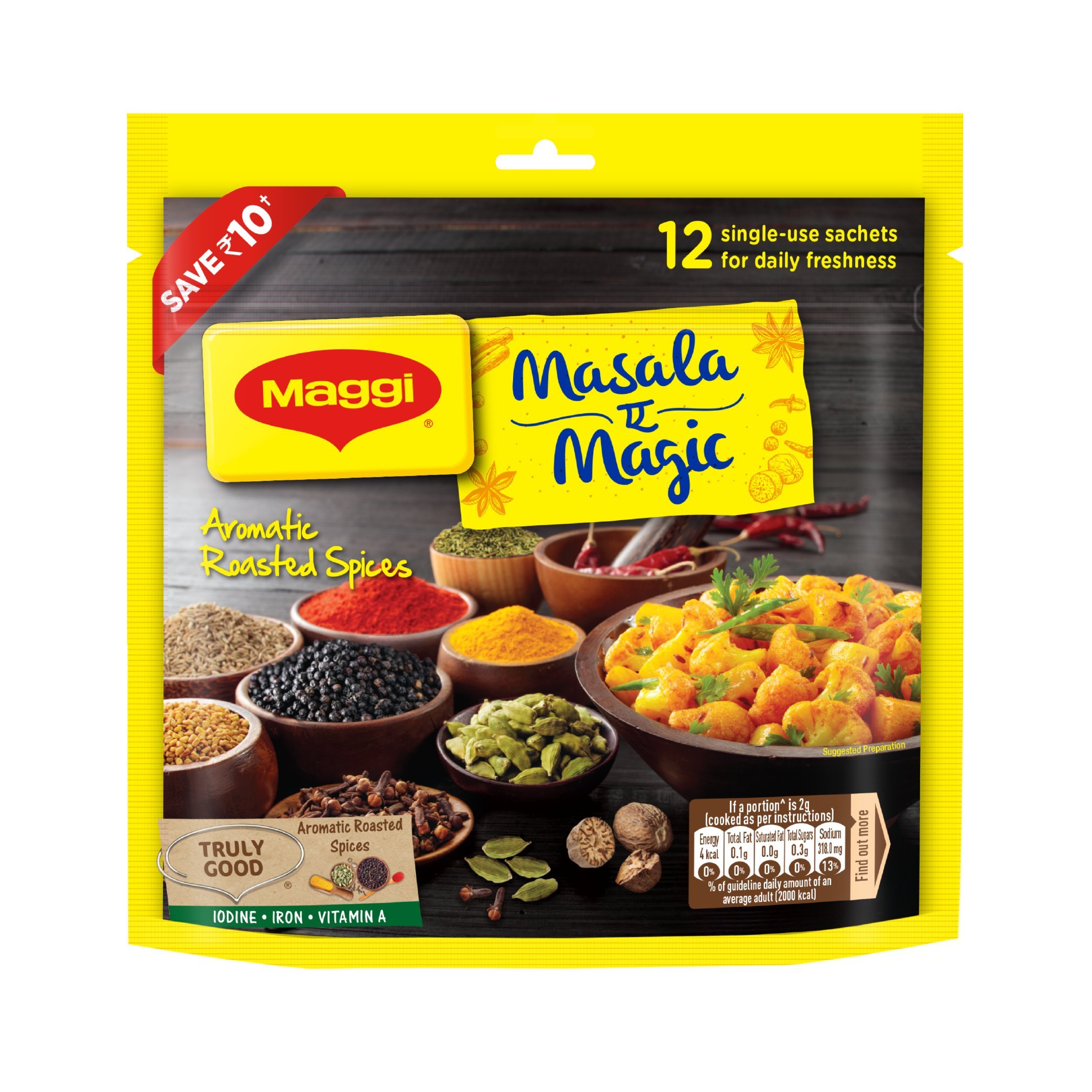Vegetarian Maggi seasoning bag for everyday vegetables and soup