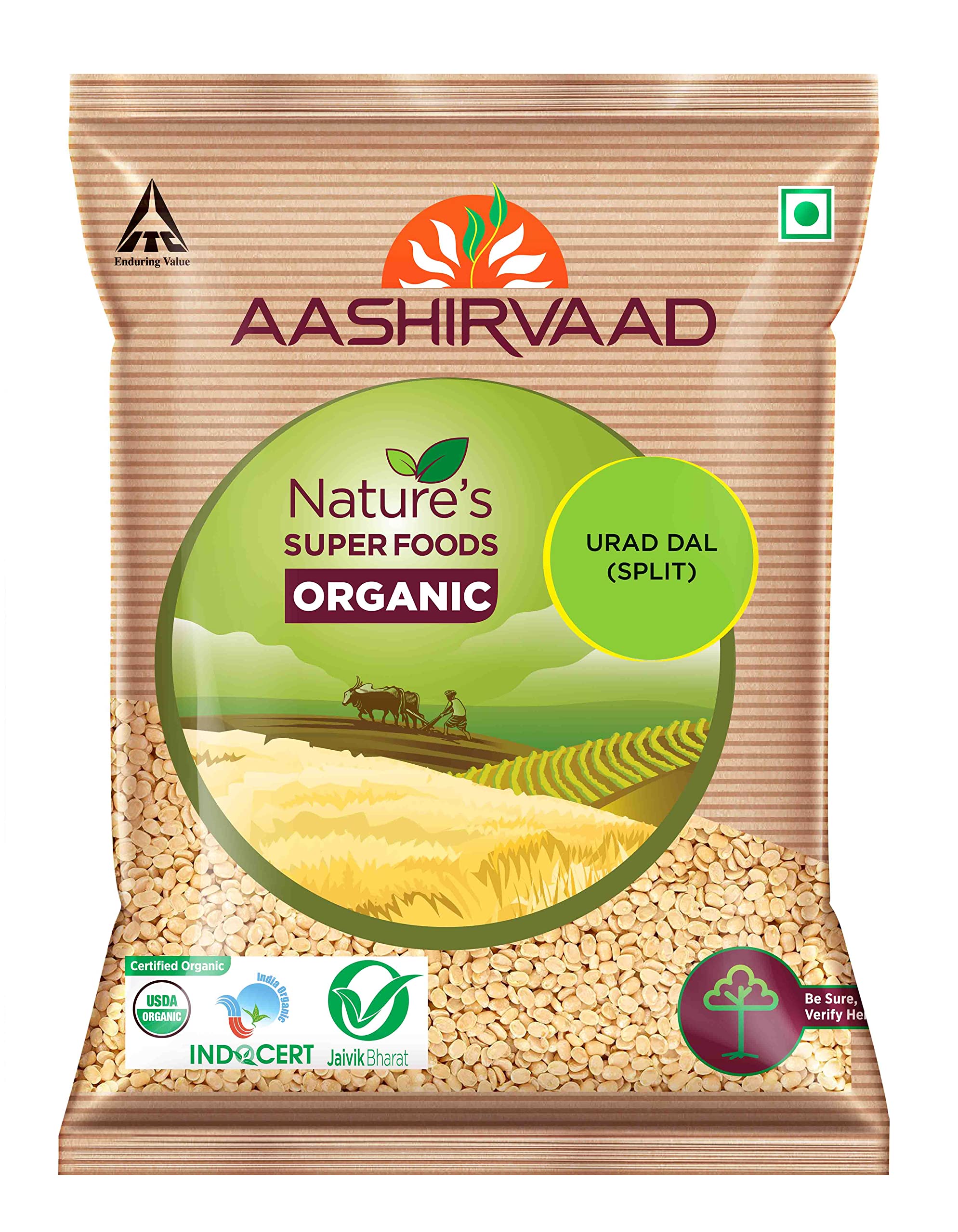 Aashirvaad Organic Urad Dal Split, 1 Kg & Aashirvaad Spices Combo Pack (Chilli 200g Turmeric 200g Coriander 200g) – view 2
