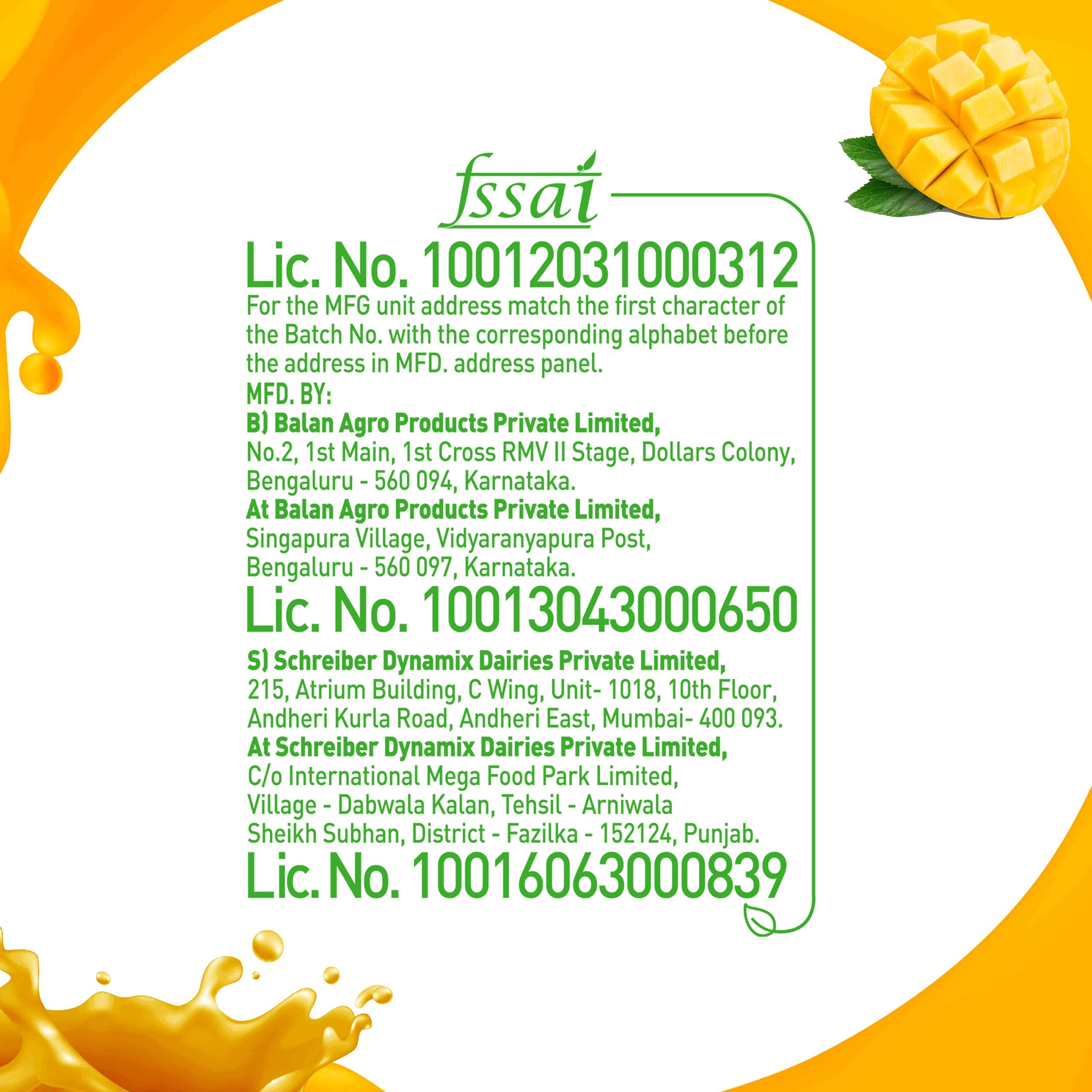 B Natural Mango Juice, Goodness of fiber, Made with choicest Mangoes, 1 litre – view 7