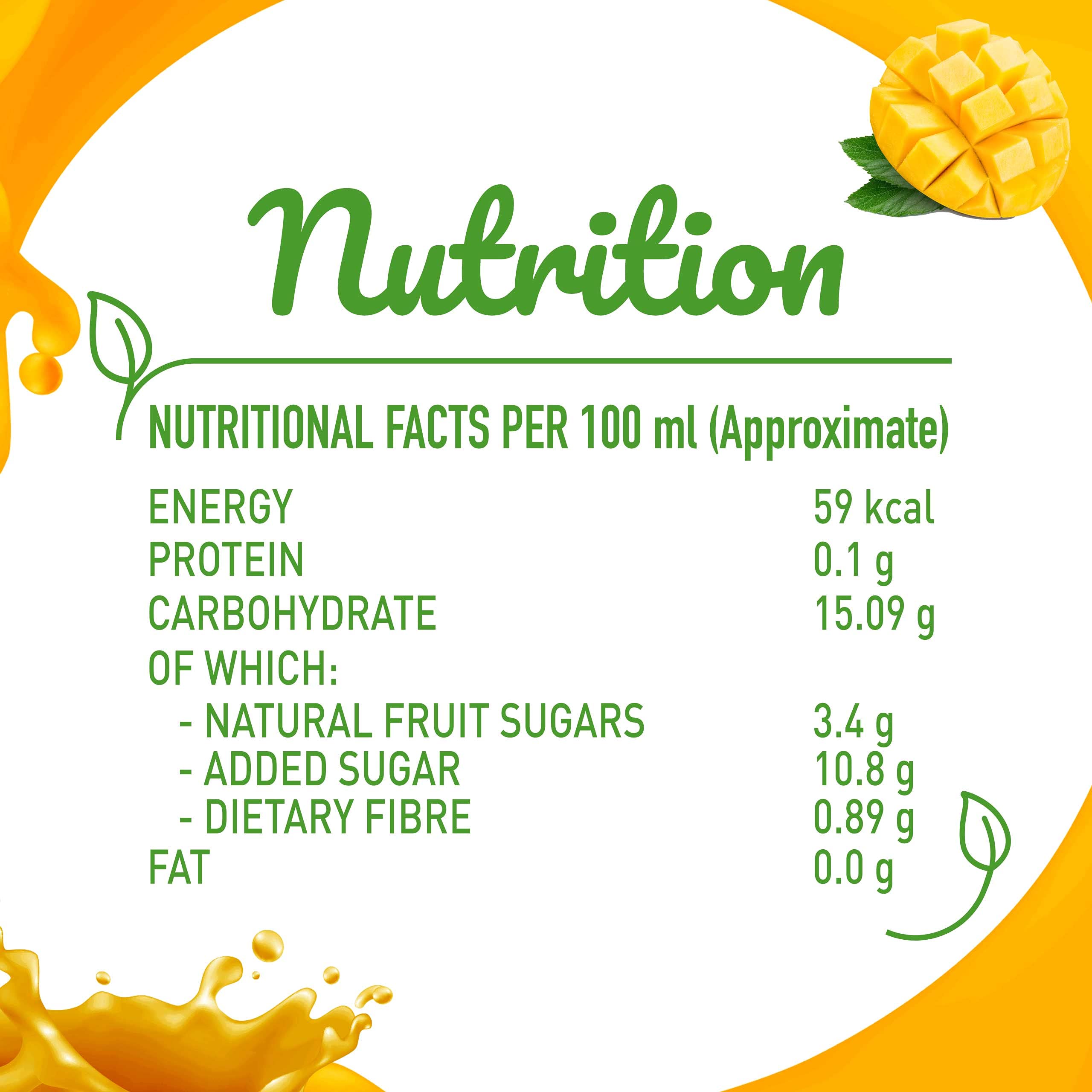 B Natural Mango Juice, Goodness of fiber, Made with choicest Mangoes, 1 litre – view 9
