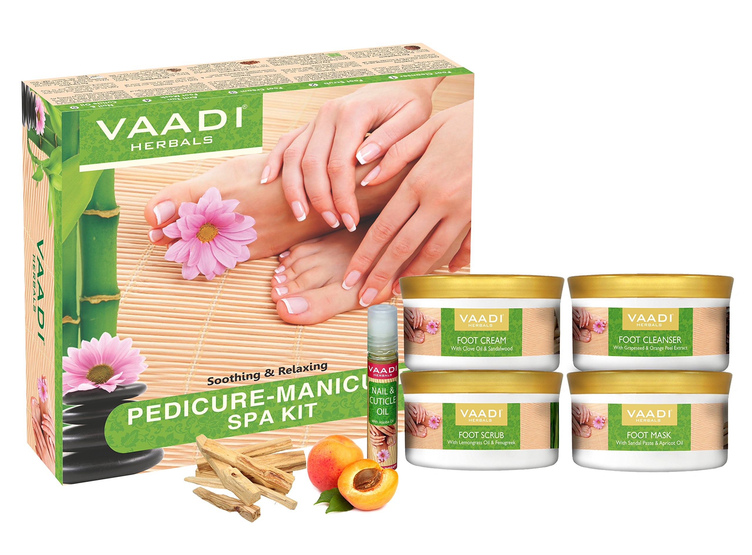Vaadi Herbals Soothing And Refreshing Pedicure Manicure Spa Kit, 640g