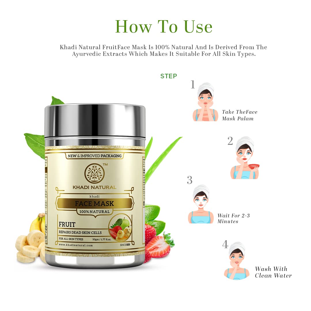 KHADI NATURAL Fruit Herbal Face Mask Pack, 50g – view 4