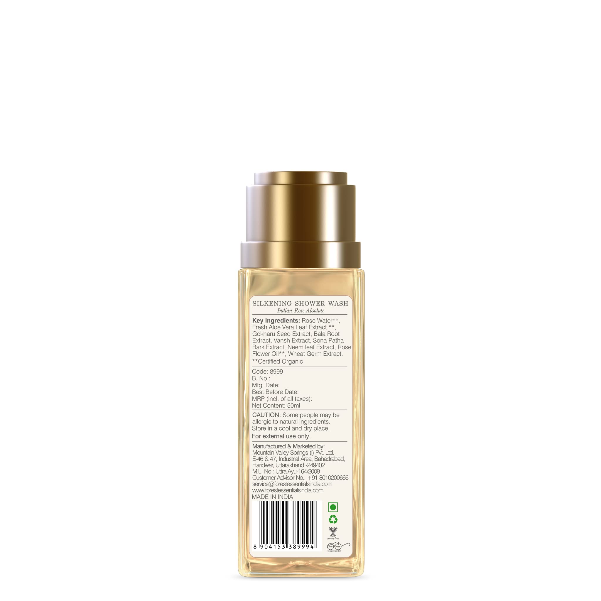 Forest Essentials Silkening Shower Wash Indian Rose Absolute – view 5