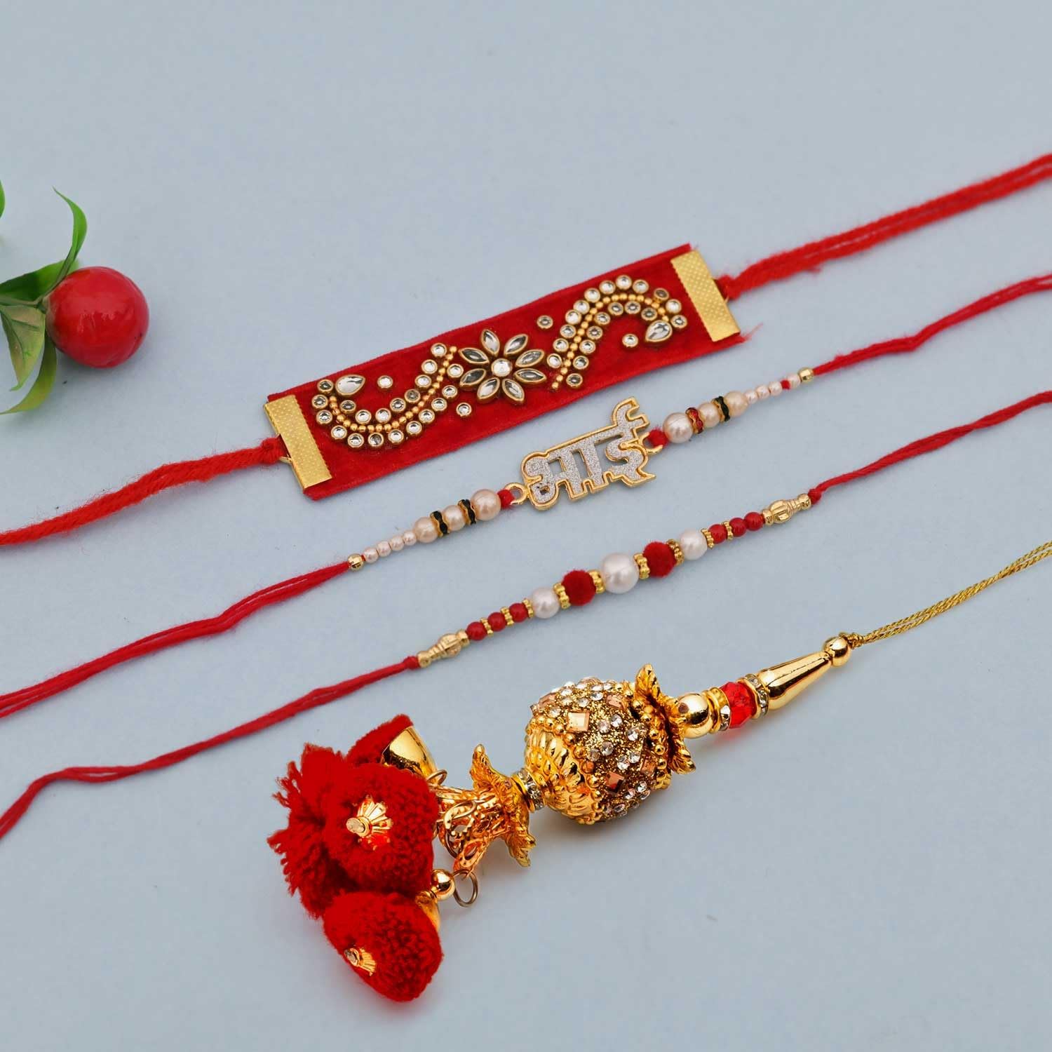 Rakhi For Brother Combo Gift Set - Rakhis for Rakshabandhan Sister Kids Bhaiya - Rakhi Gift for Brother Bhabhi - Ganesha Idol Showpiece For Gift/Peacock Rakhi/Bhai Rakhi/Lumba Rakhi/Greeting Card – view 5