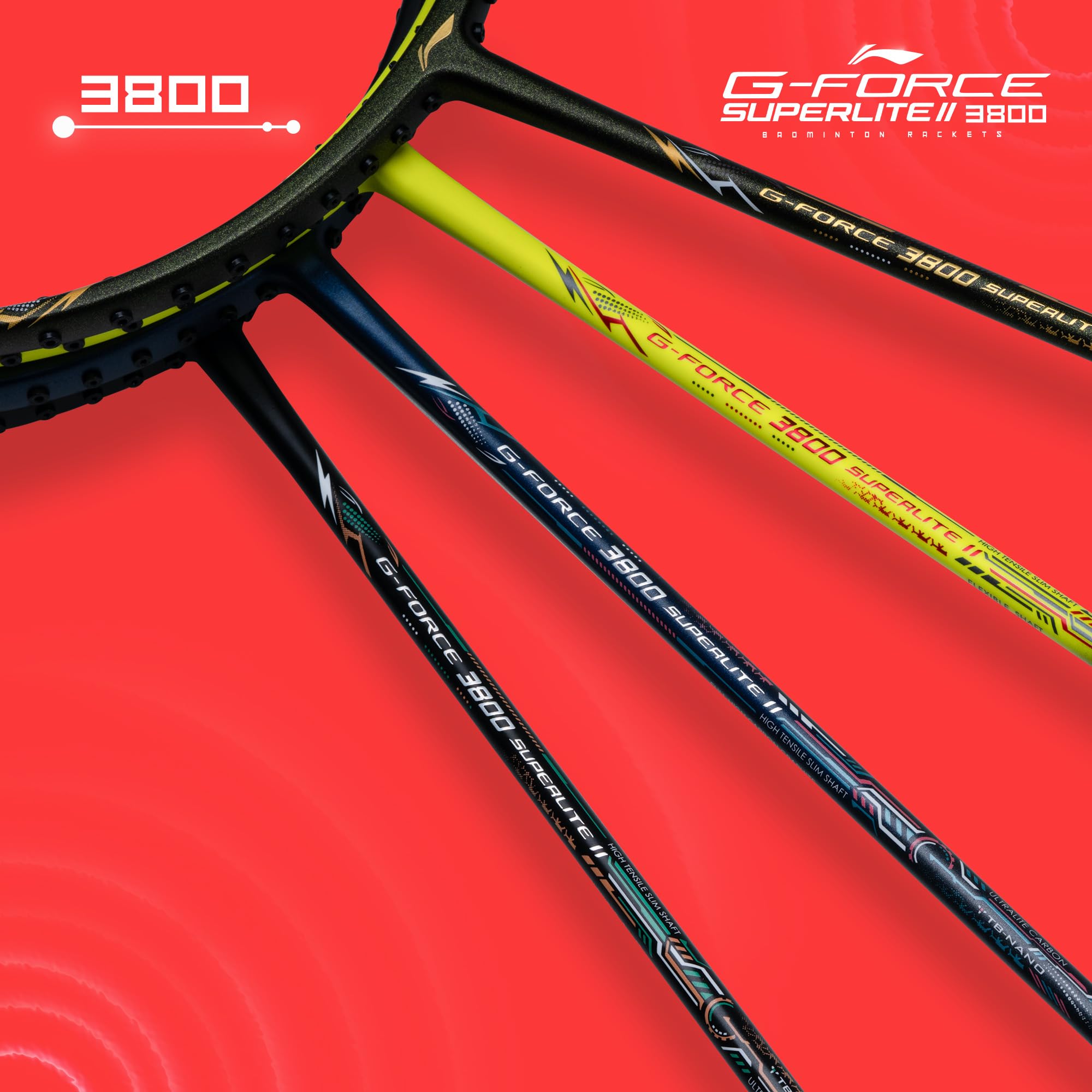 Li-Ning Li-Ning G-Force 3800 II Superlite Unstrung Badminton Racket with Full Cover – view 6