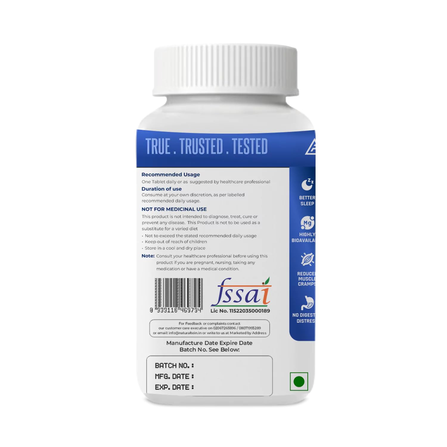 Naturaltein Magnesium Glycinate 550mg – view 2