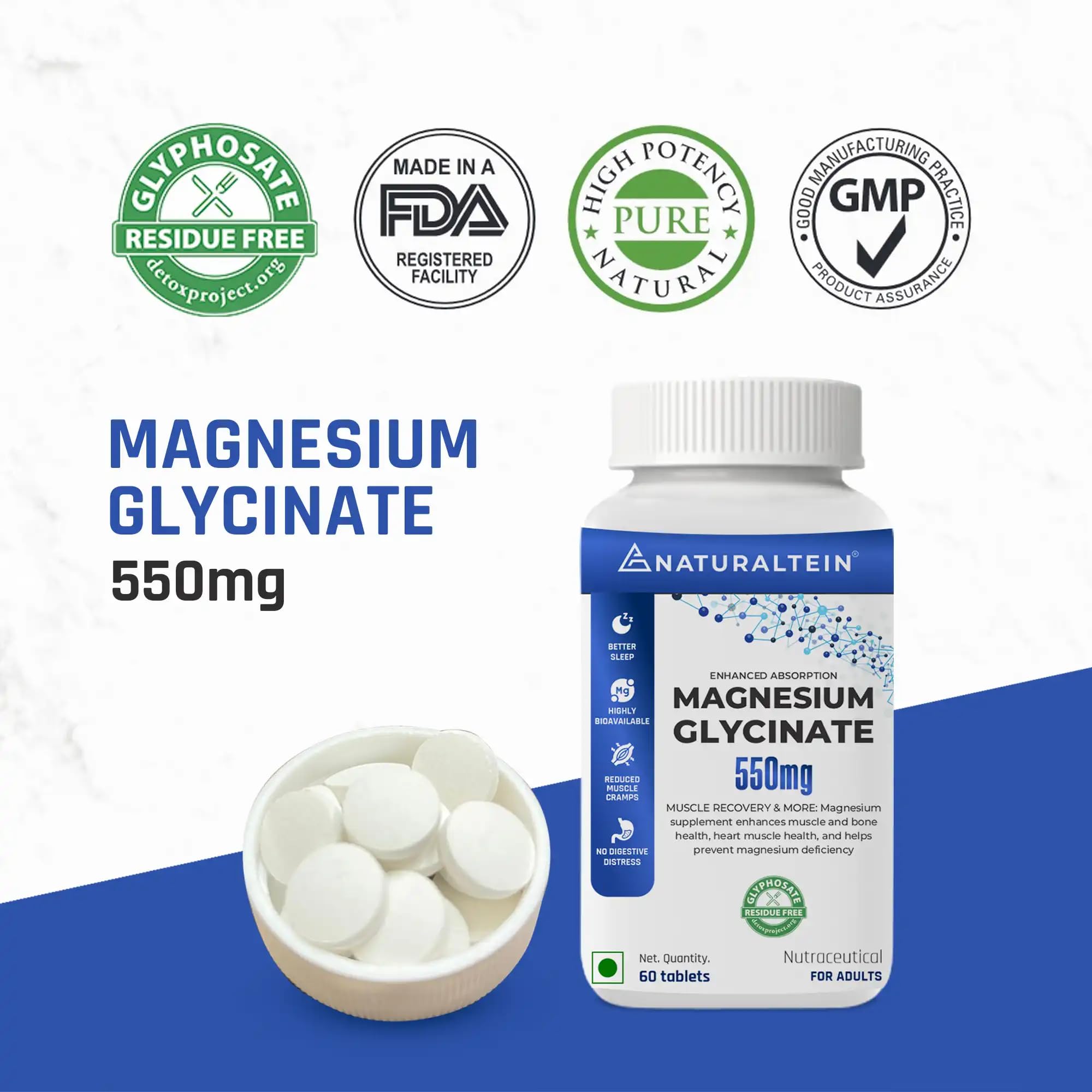 Naturaltein Magnesium Glycinate 550mg – view 4