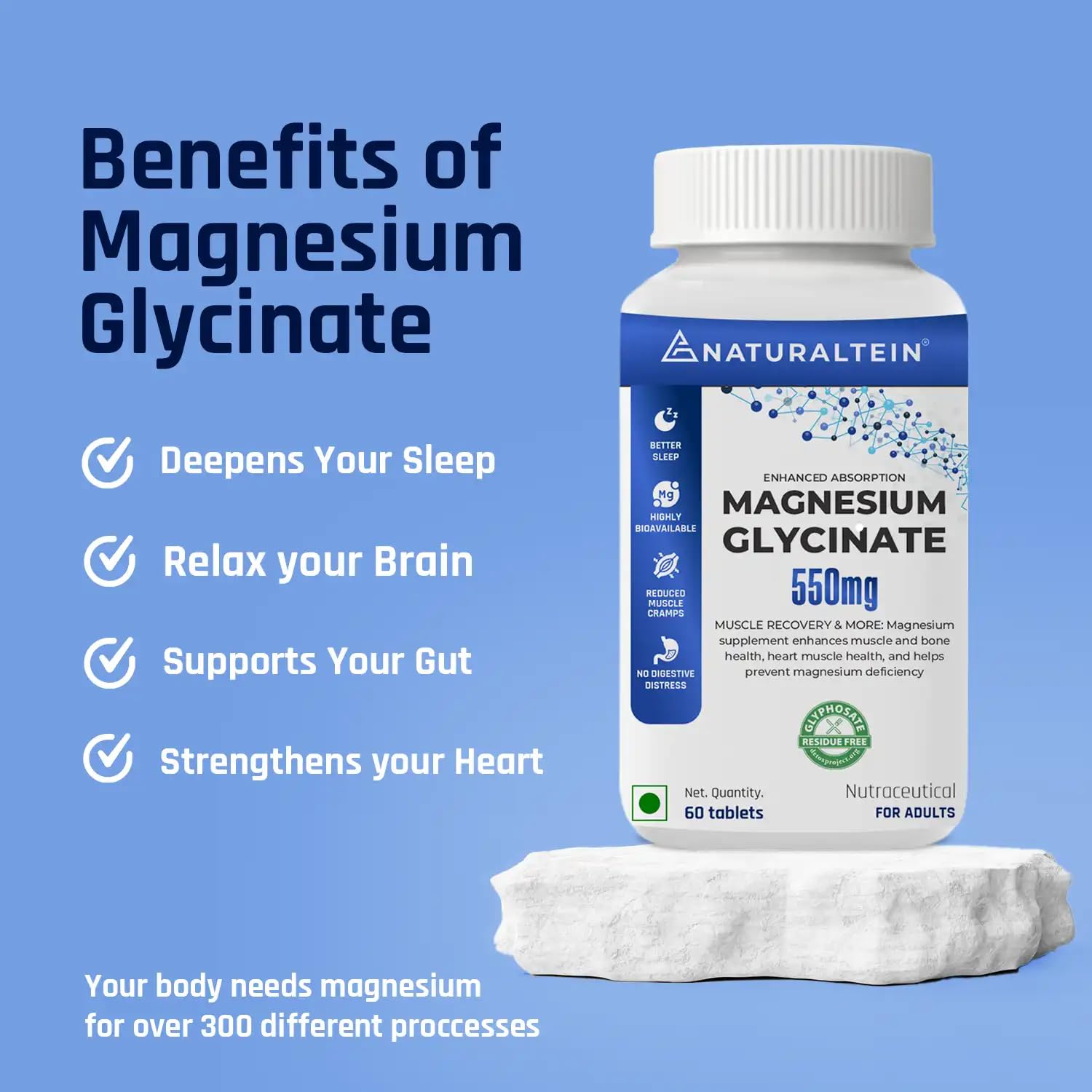 Naturaltein Magnesium Glycinate 550mg – view 5