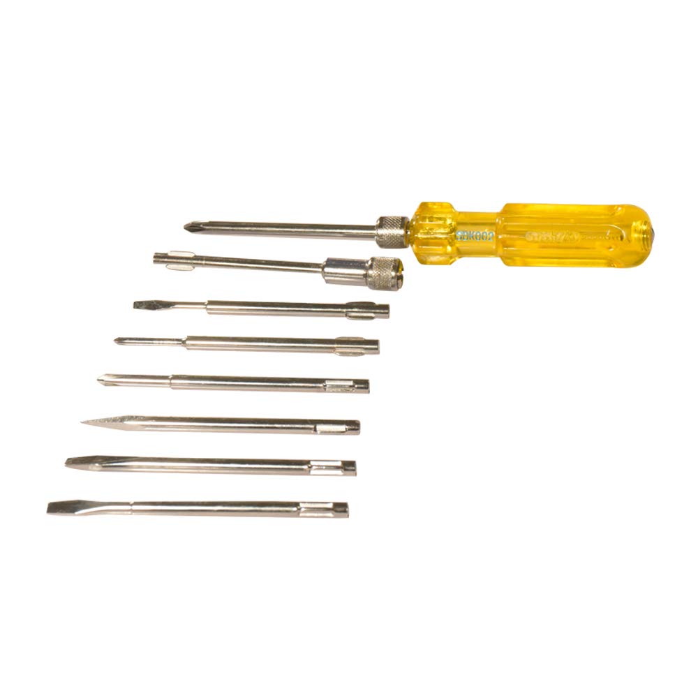 TATA Agrico 8-in-1 Screwdriver Set | Multi-Bit Screwdriver Kit with Interchangeable Magnetic Tips | Compact Hand Tool for Home, Office, Electronics & DIY Repairs (Yellow, Set of 1)