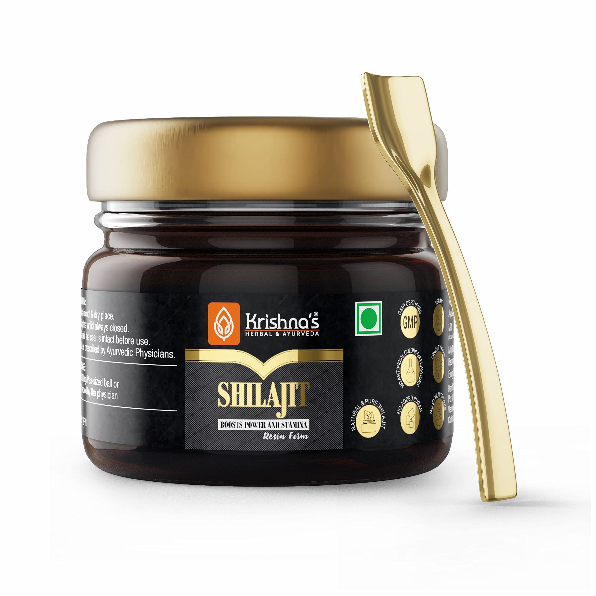KRISHNA'S HERBAL & AYURVEDA 100% Pure Himalayan Shilajit Resin for Boost Performance, Power, Stamina, Endurance, Strength & Overall Wellbeing - 40 gm – view 6