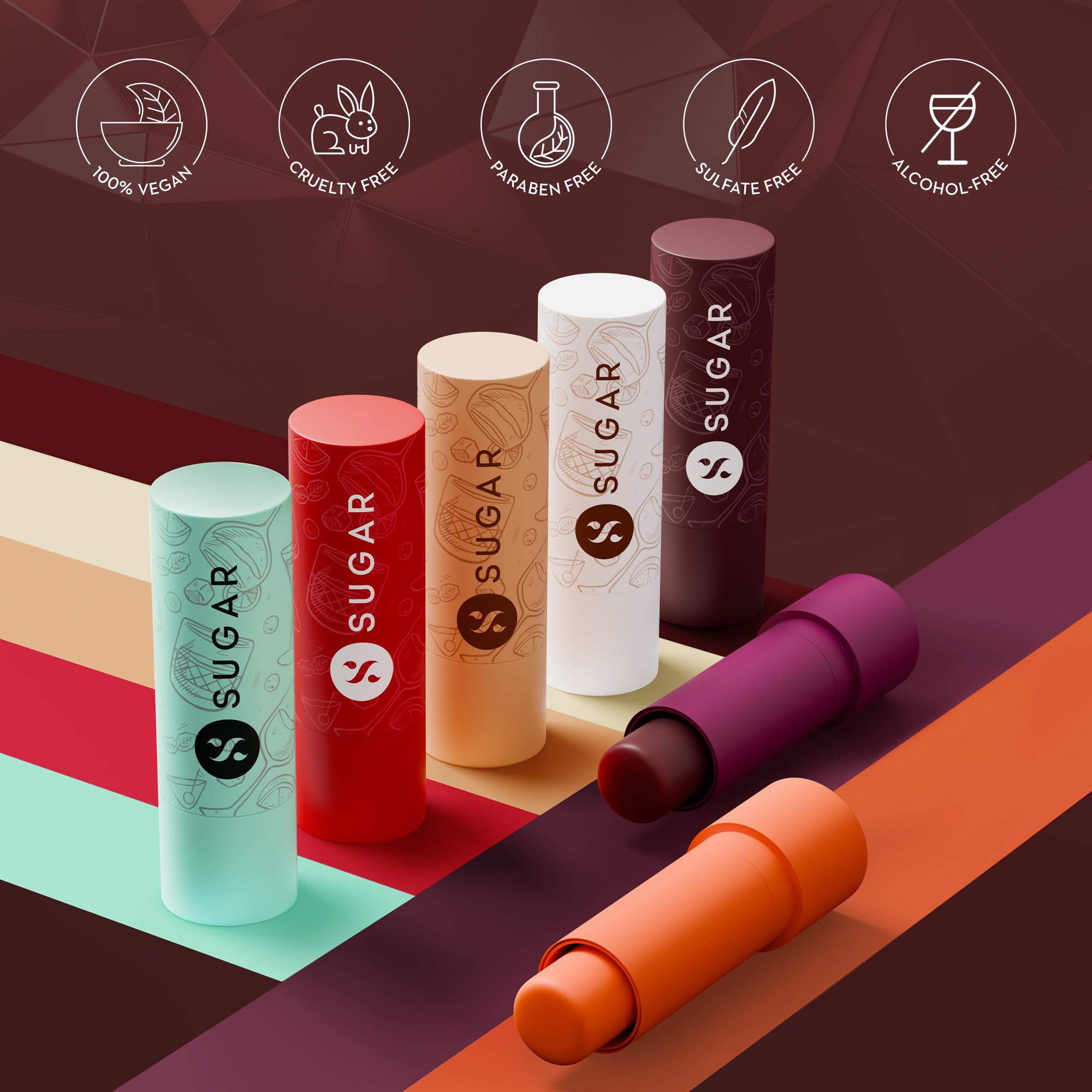 SUGAR Cosmetics Tipsy Lips Moisturing Balm with Vitamin E, Shea Butter and Jojoba Oil – view 6